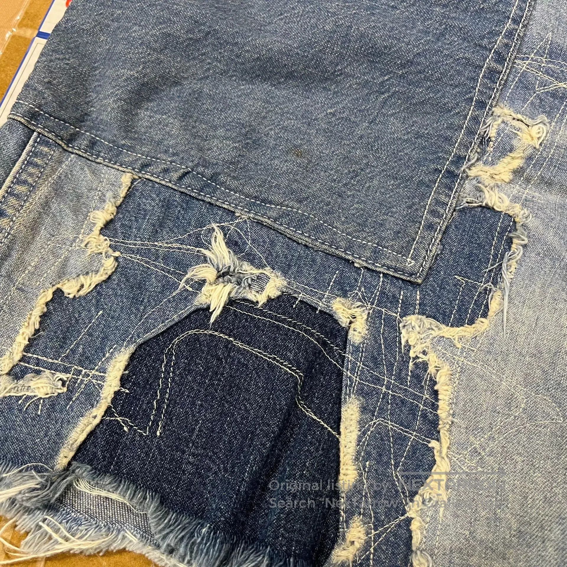 RRL Ralph Lauren rrl patchwork denim shorts by ralph lauren. Size US 30 / EU 46 - 8 Thumbnail