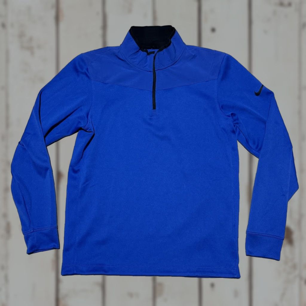 Nike Nike Golf Pullover Men S Blue Dri-FIT Quarter Zip Long Sleeve Top Wicking Size US S / EU 44-46 / 1 - 1 Thumbnail