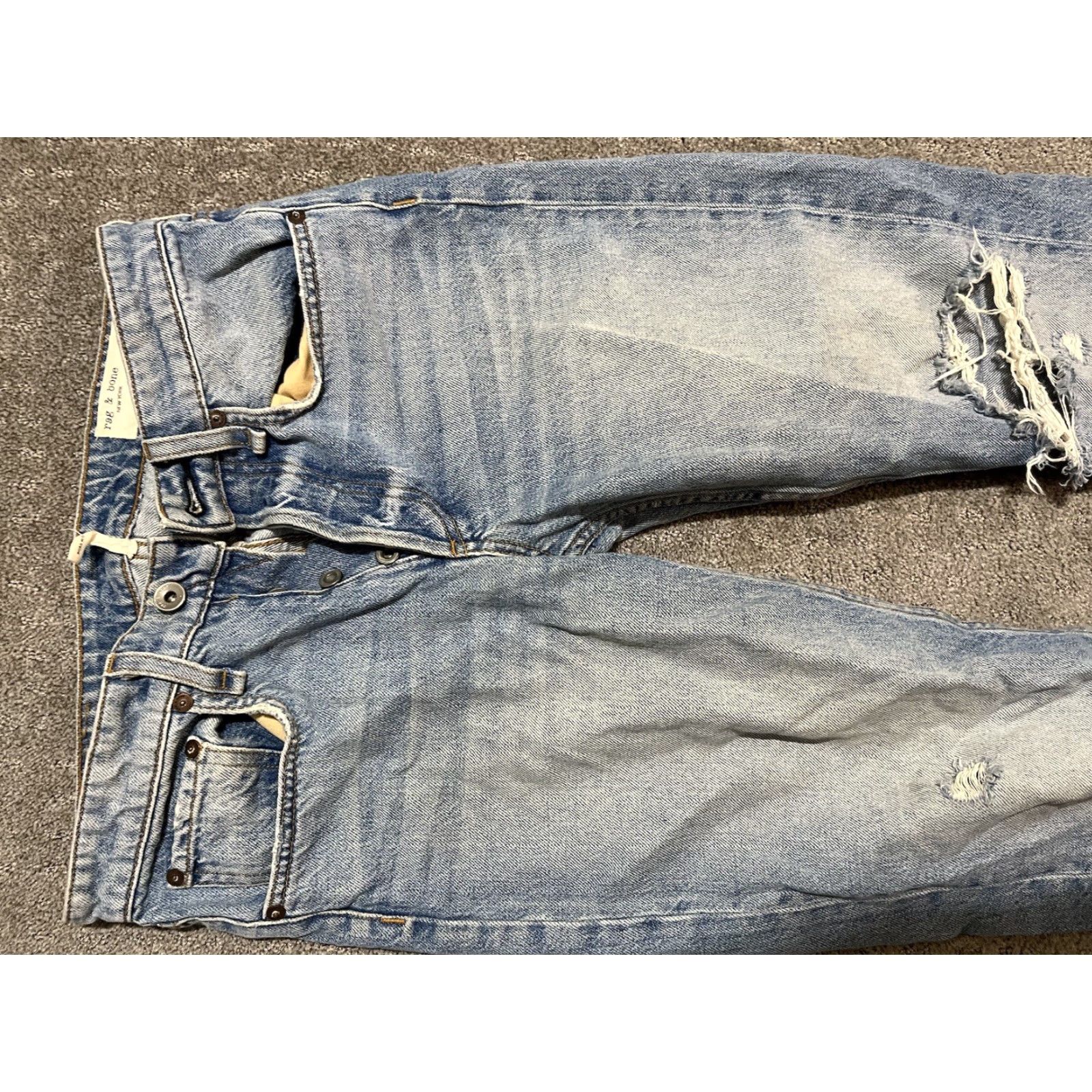 Rag & Bone VINTAGE Rag & Bone Jeans Women's 24 Boyfriend Mid-Rise Denim Blue 90s casual Girls Size 42" / US 20 - 4 Thumbnail
