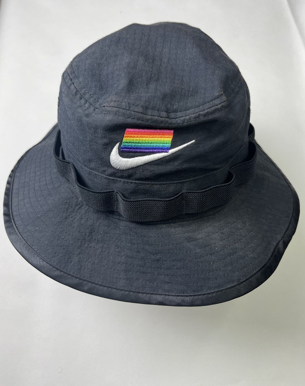 Nike × Vintage Nike Be True Vintage Gorpcore y2k Swoosh Hat Size 34 - 1 Thumbnail
