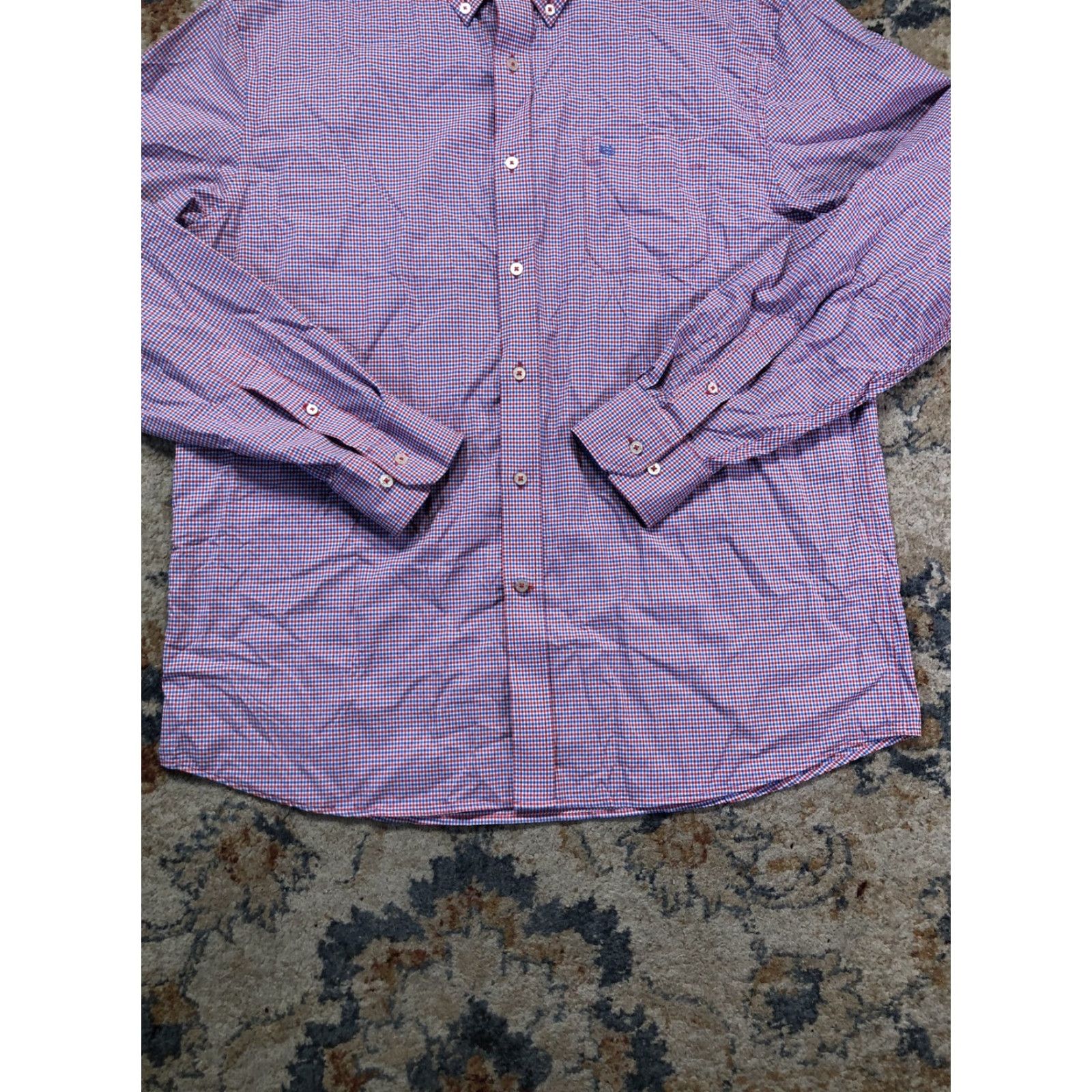 Southern Tide Southern Tide Shirt Mens XL Red Blue Check Intercoastal Long Sleeve Button Down Size US XL / EU 56 / 4 - 5 Thumbnail