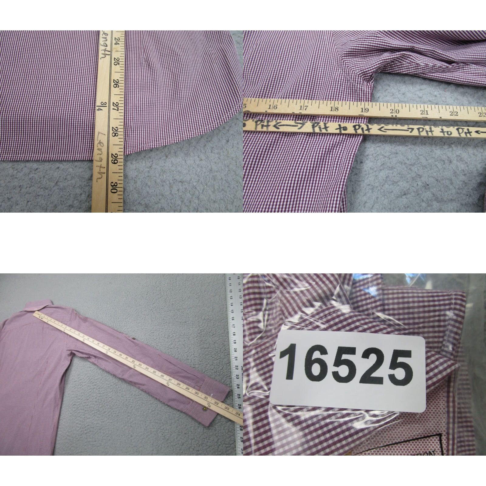 Ted Baker Ted Baker Shirt Mens Small Purple Gingham Check Button-Up Casual Classic Long Sleeve Size US S / EU 44-46 / 1 - 8 Thumbnail