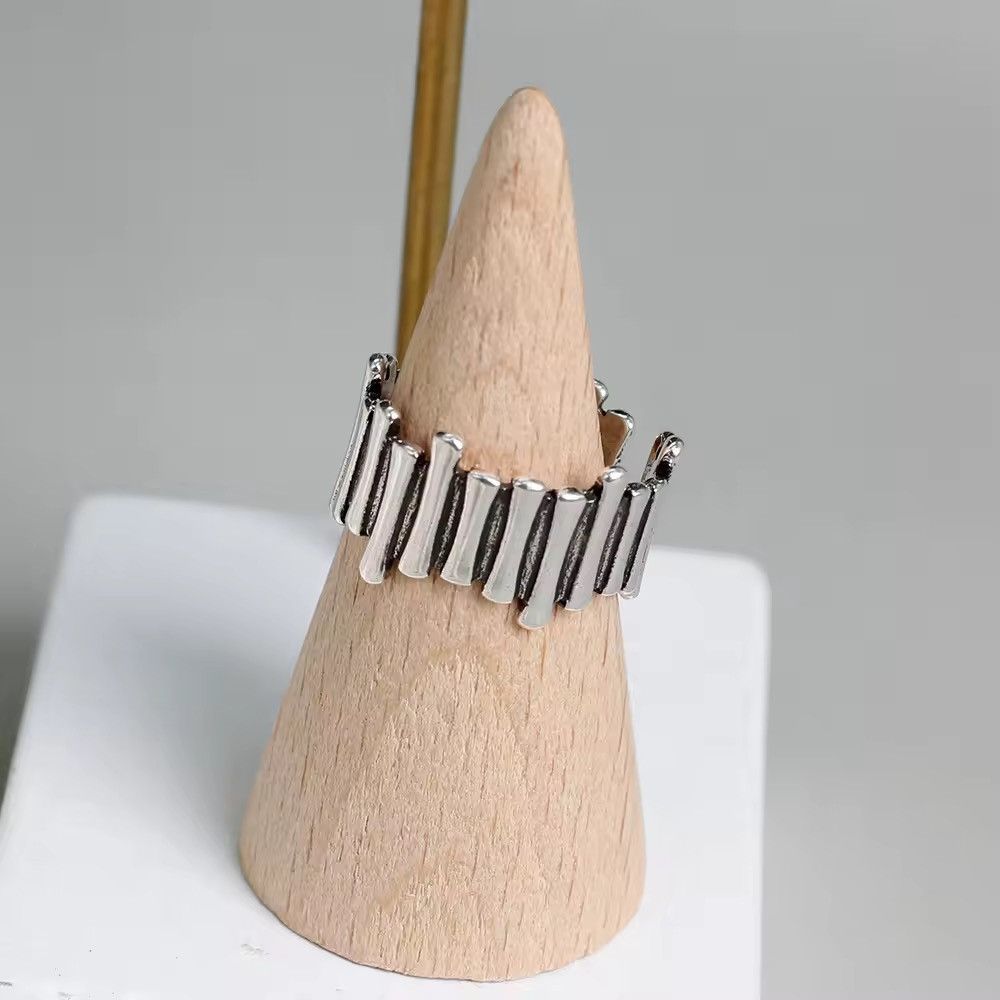 Other 925 Sterling Silver vintage Geometric Ring Size ONE SIZE - 3 Thumbnail