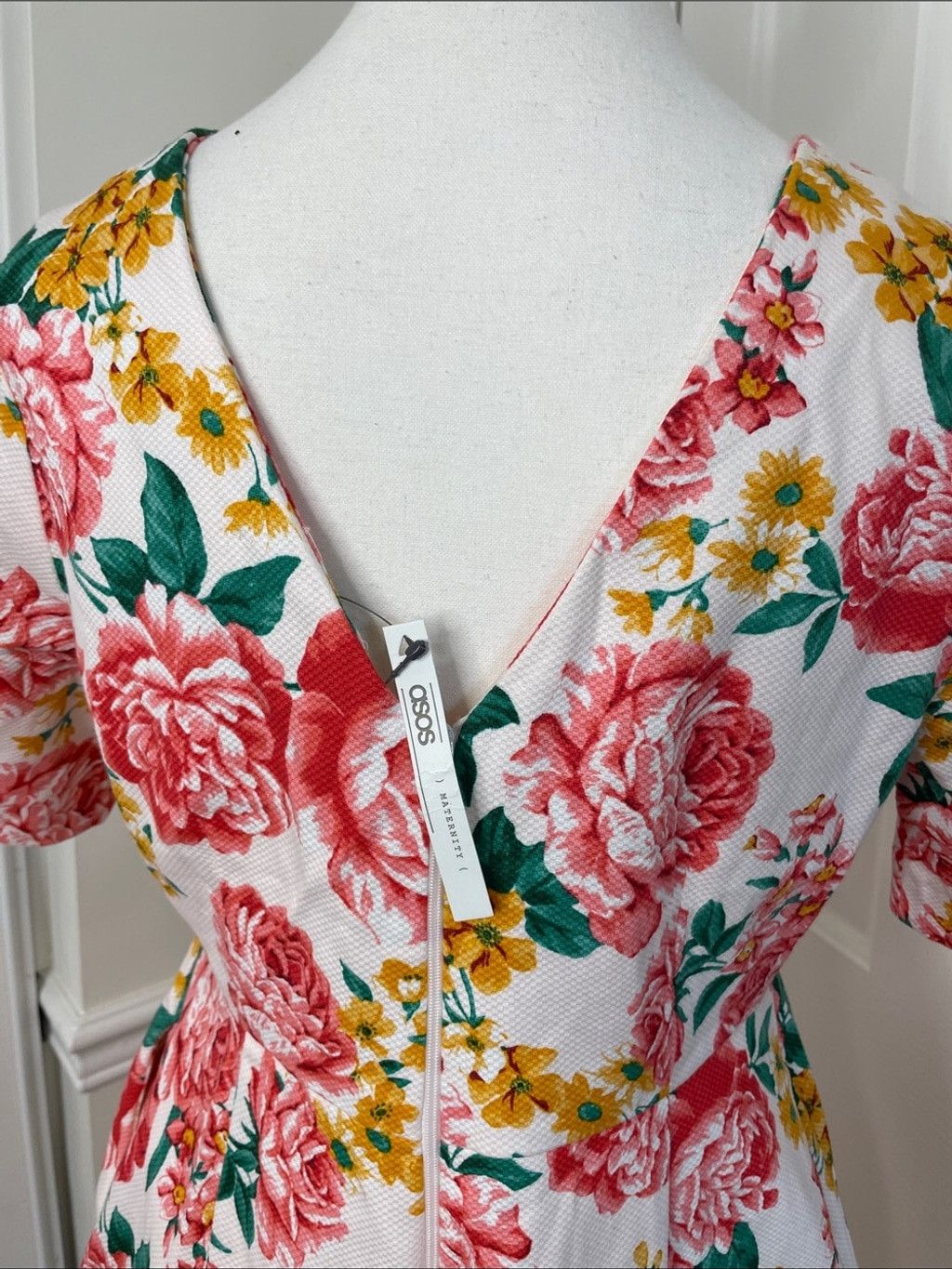 Asos NWT ASOS Maternity Wiggle Floral Midi Dress 6 Size M / US 6-8 / IT 42-44 - 8 Thumbnail