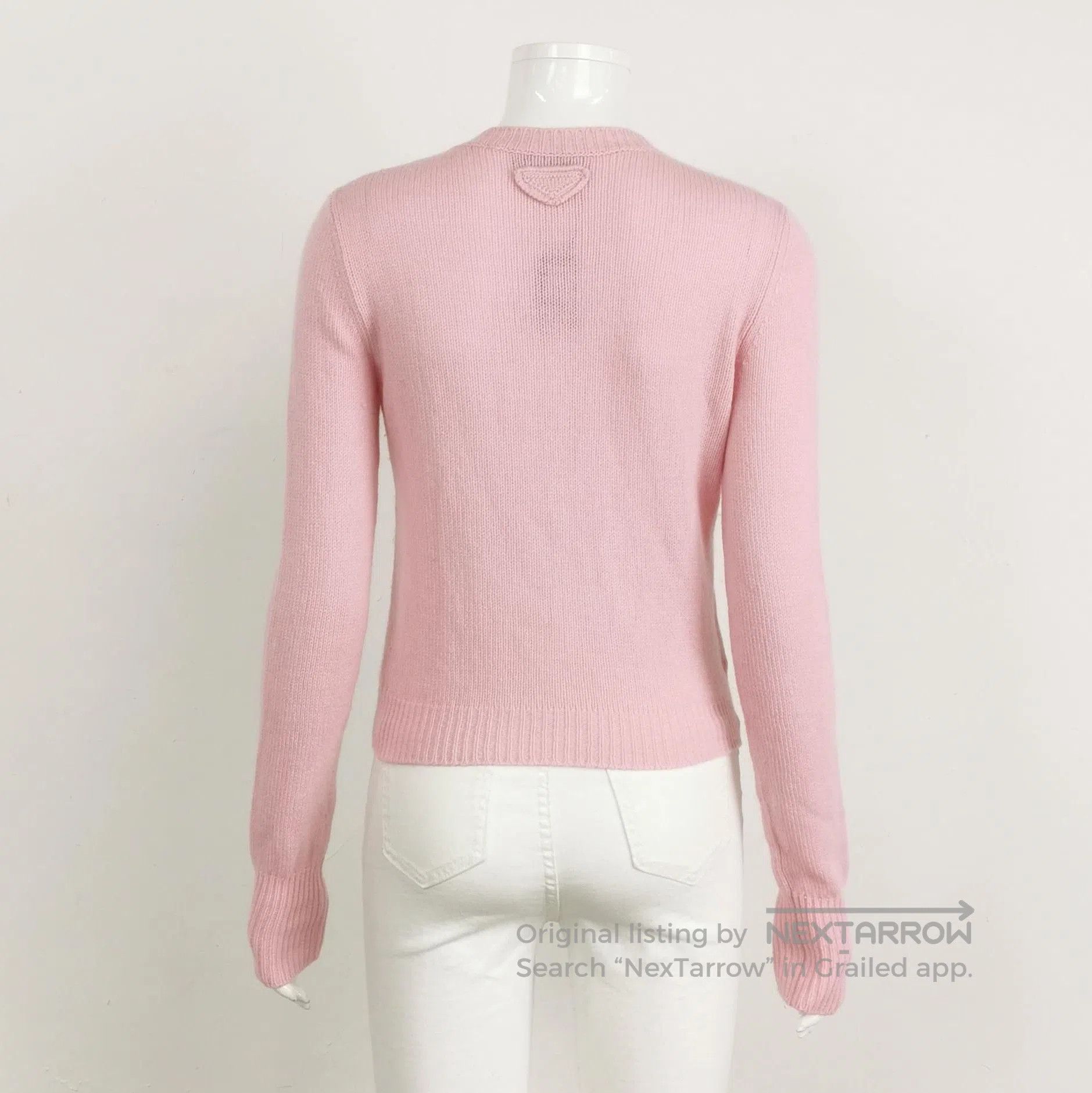 Prada Prada Pink Cashmere Button-Up Cardigan . Size US M / EU 48-50 / 2 - 2 Thumbnail