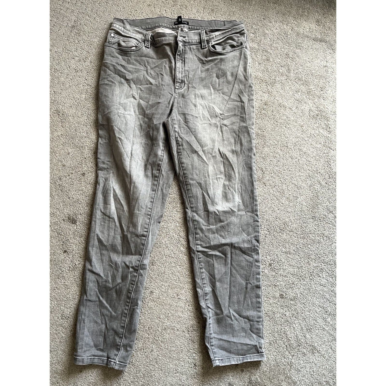 Eileen Fisher Eileen Fisher Jeans Women’s Medium Organic Skinny Mid Rise Denim Stretch Gray Size 32" / US 10 / IT 46 - 2 Thumbnail