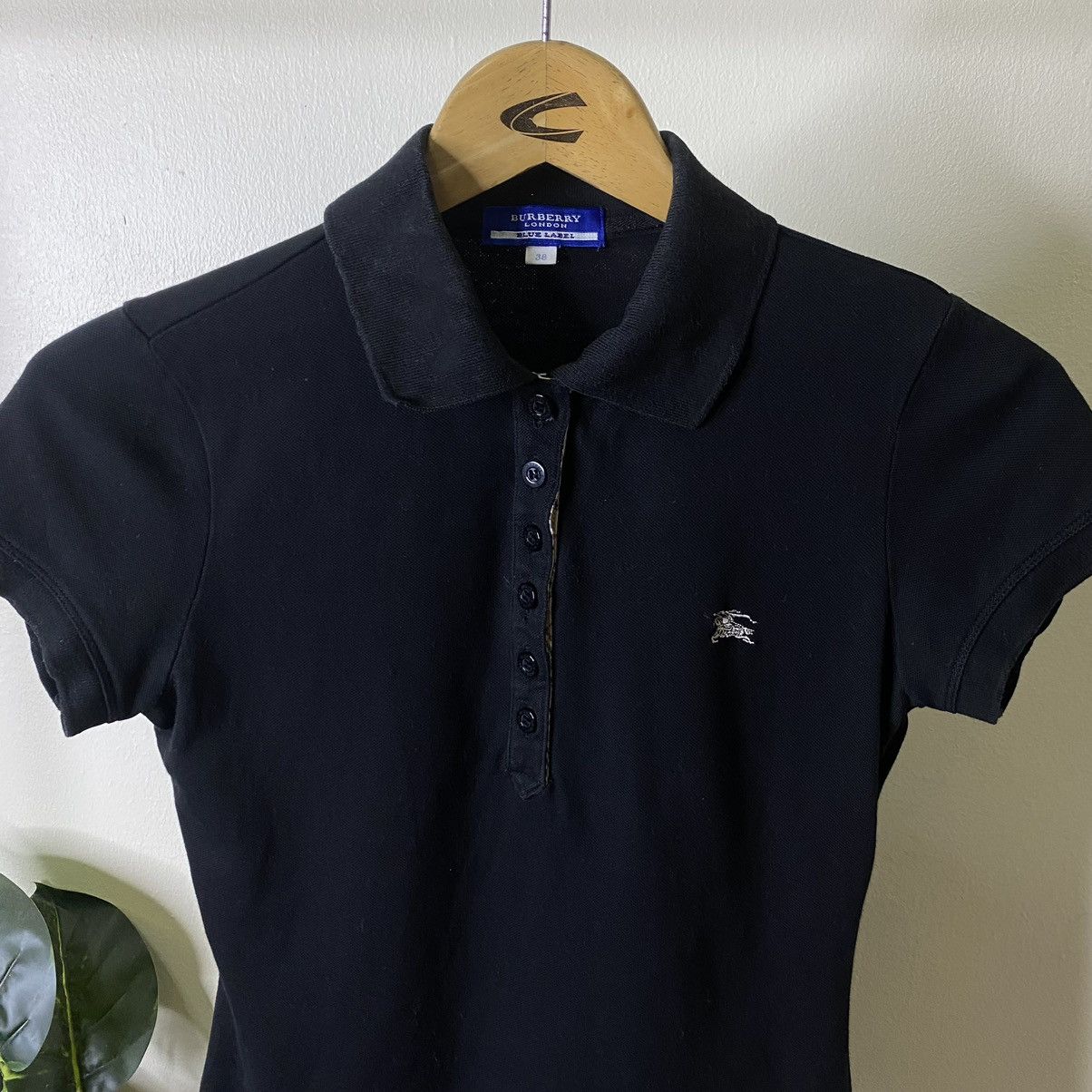 Burberry Burberry London Blue Label Black Women Polo T Shirt Size US S / EU 44-46 / 1 - 2 Thumbnail