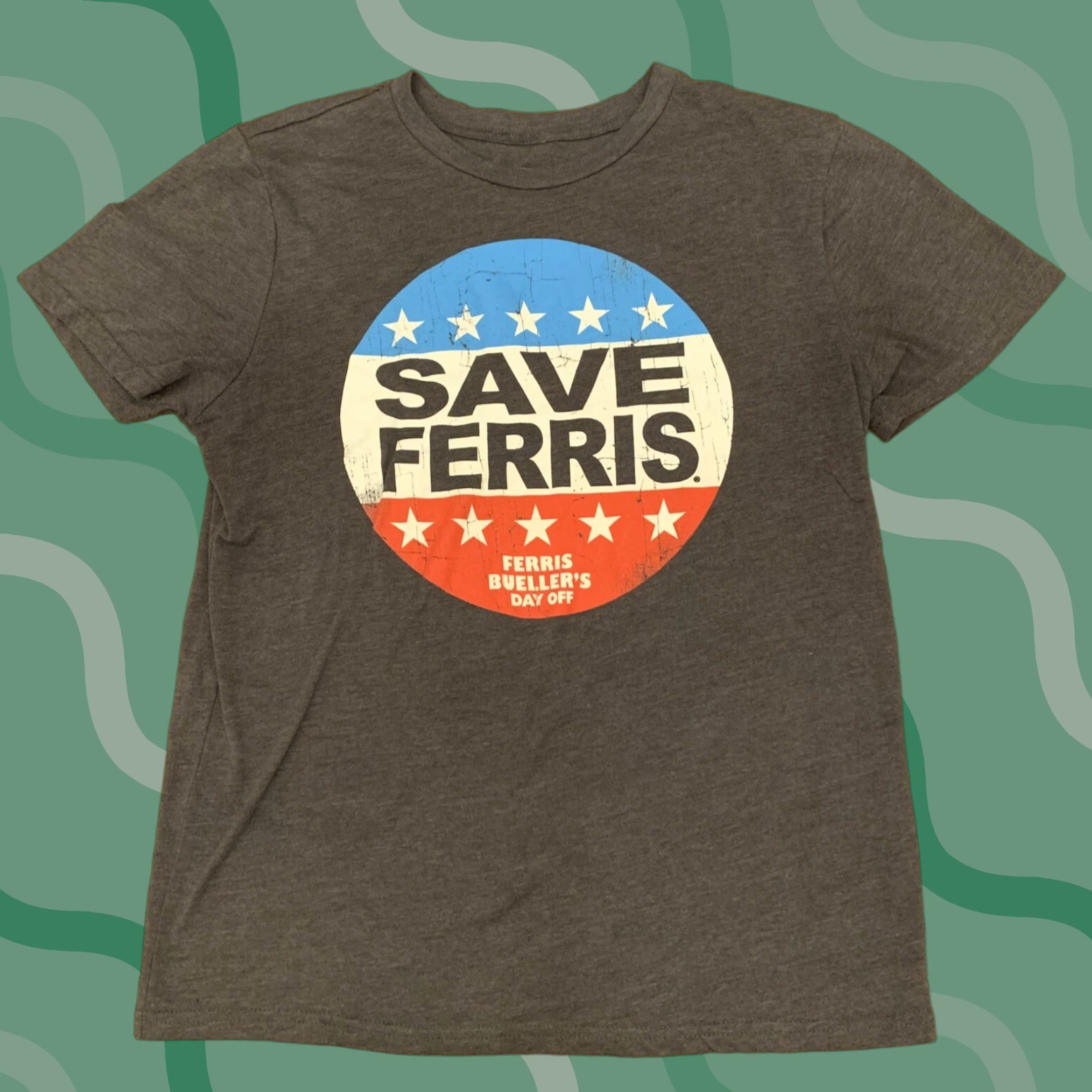 Vintage VINTAGE Ferris Bueller's Day Off T-Shirt Save Ferris 2018 Gray Adult Medium M Short Sleeve Crew Neck 80s Movie Retro Mens Size US M / EU 48-50 / 2 - 1 Thumbnail