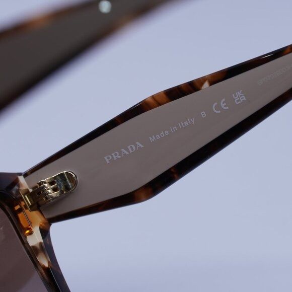 Prada Prada PR24ZSF 07R0A6 Sunglasses Caramel Havana Square Frame Size ONE SIZE - 8 Thumbnail