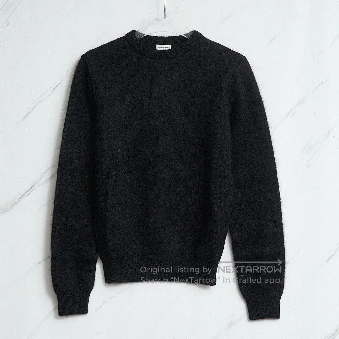 Saint Laurent Paris Saint Laurent Men's Black Crewneck Sweater. Size US M / EU 48-50 / 2 - 1 Thumbnail