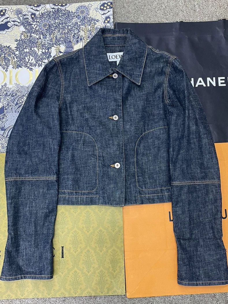 Loewe LOEWE Dark blue denim jacket Size M / US 6-8 / IT 42-44 - 1 Thumbnail