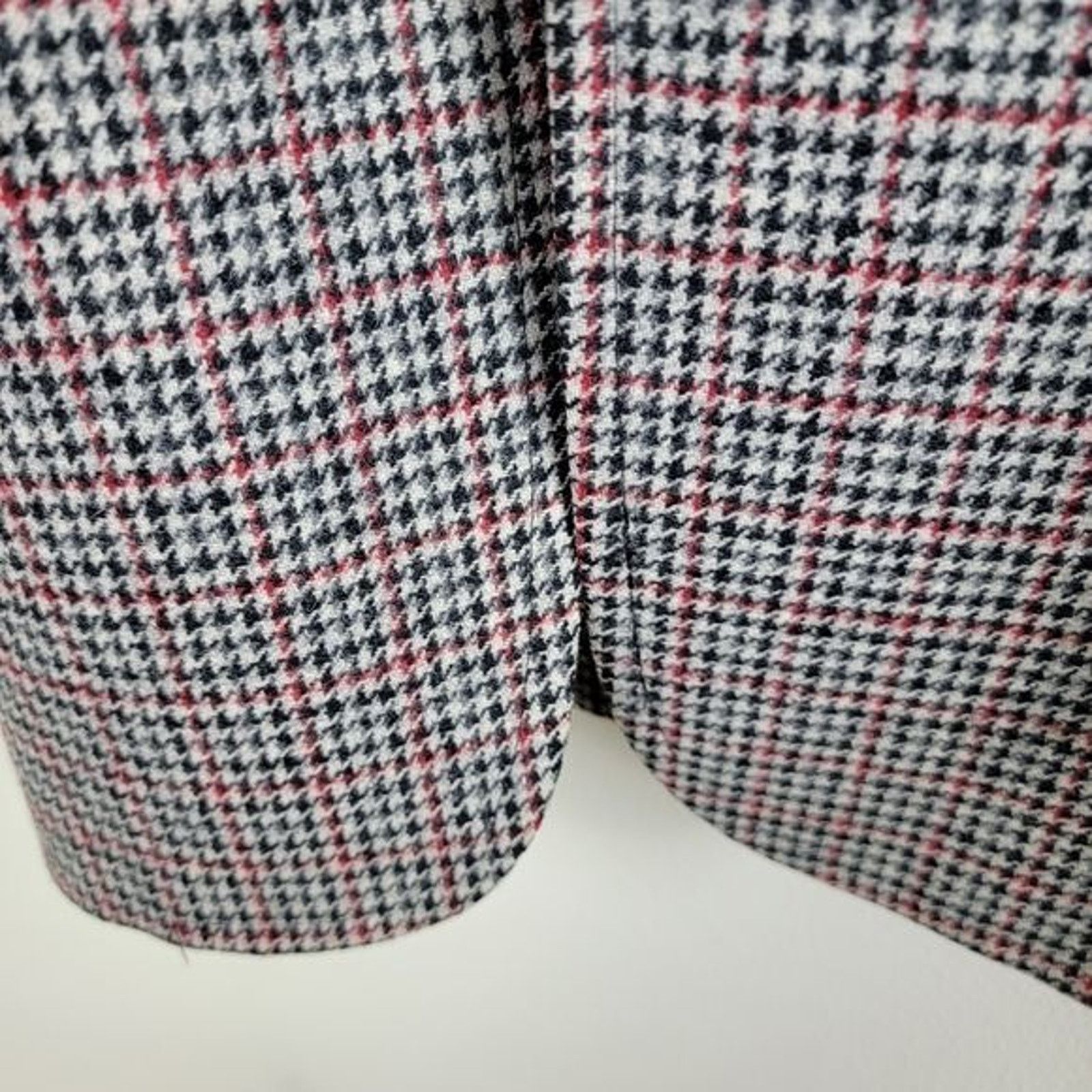 Hart Schaffner Marx Hart Schaffner & Marx Houndstooth Wool Blazer Sport Coat Size 40L - 14 Thumbnail