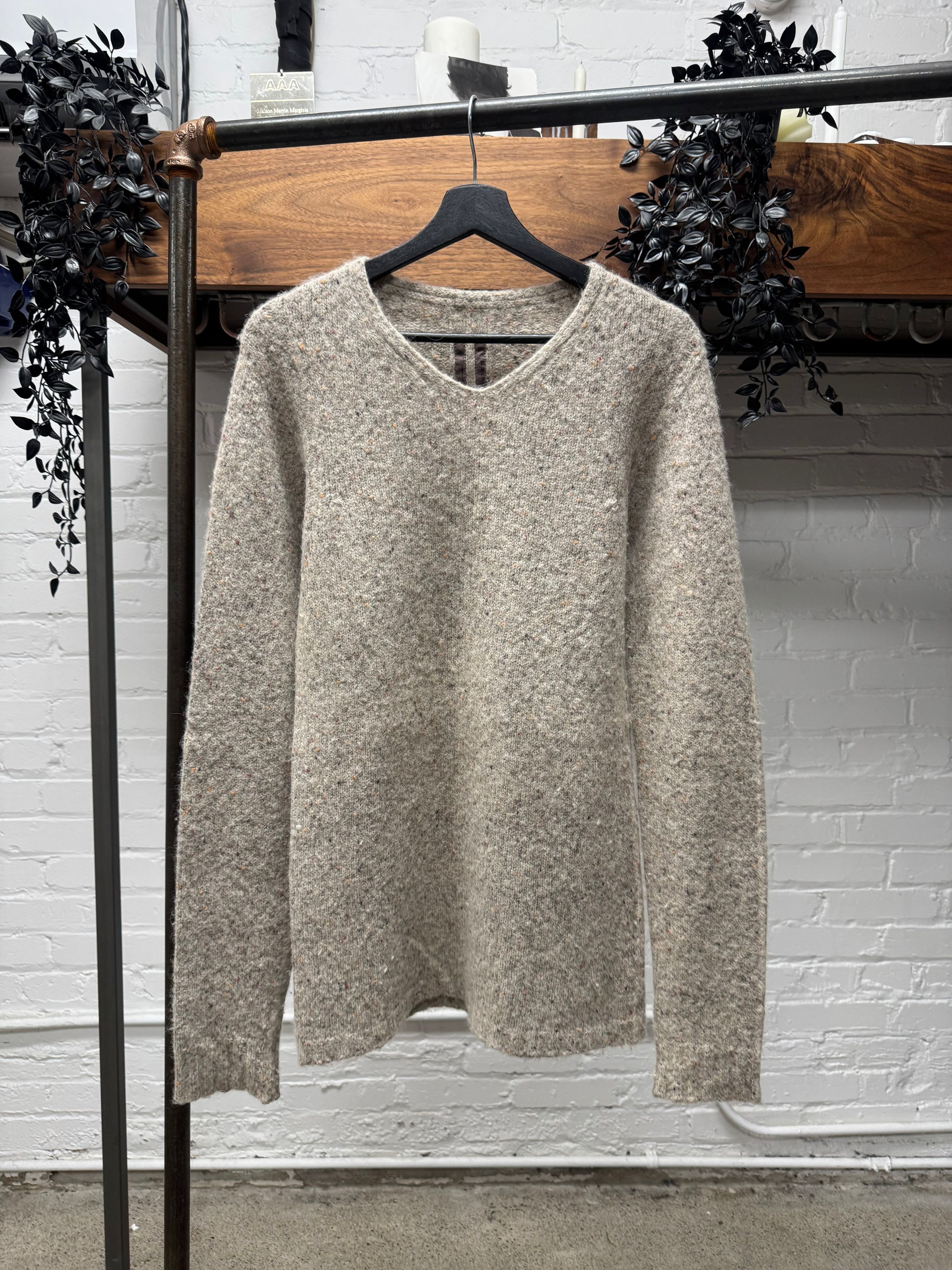 Rick Owens AW2012 Rick Owens ‘Mountain’ Felted Cream Wool Knit Sweater Size US S / EU 44-46 / 1 - 1 Thumbnail