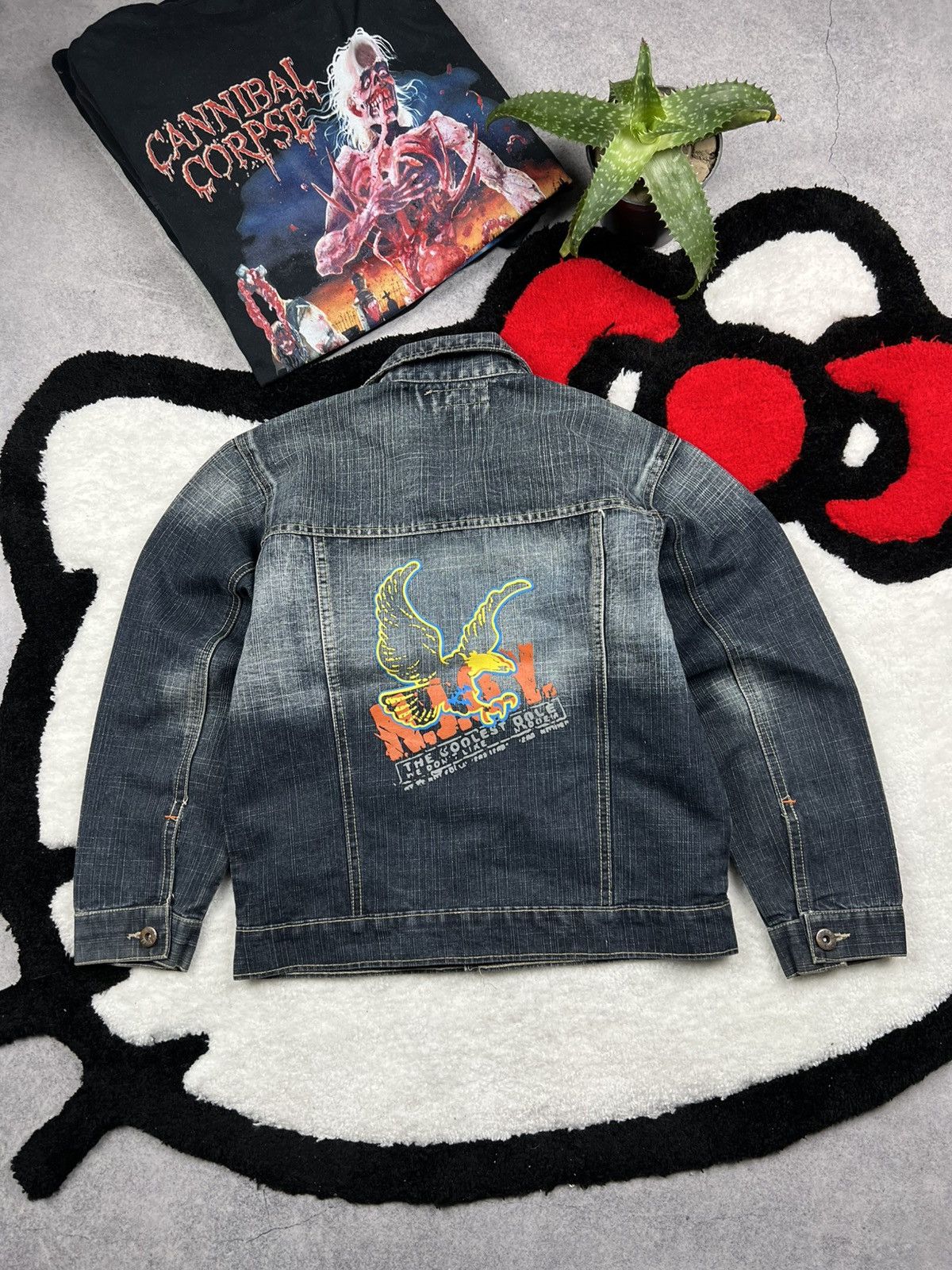 Japanese Brand Vintage Diesel Faded Distressed Racing Denim Y2K Jacket Size S / US 4 / IT 40 - 7 Thumbnail