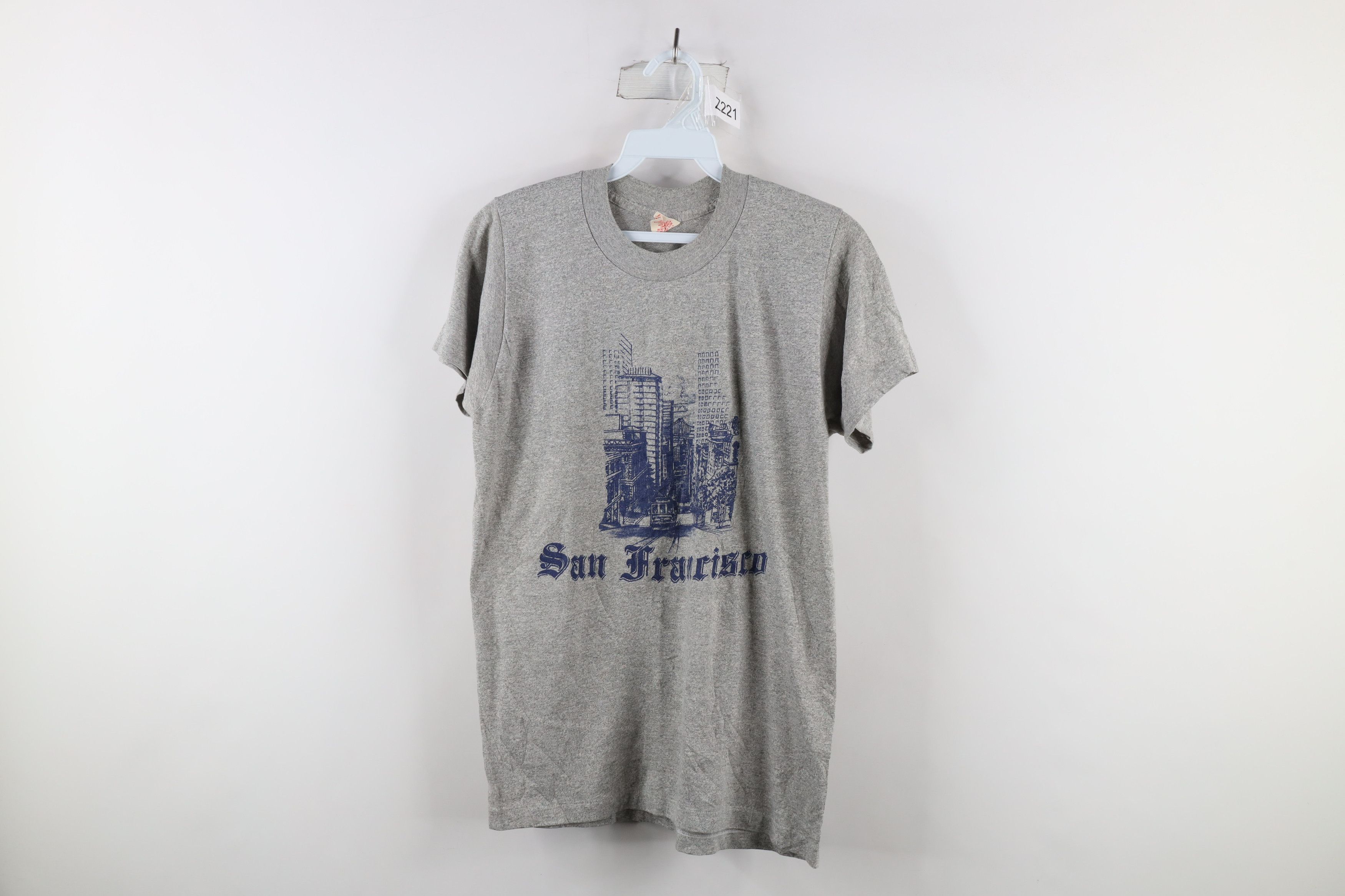 Vintage Vintage 70s Streetwear Old English San Francisco T-Shirt USA Size US M / EU 48-50 / 2 - 1 Thumbnail