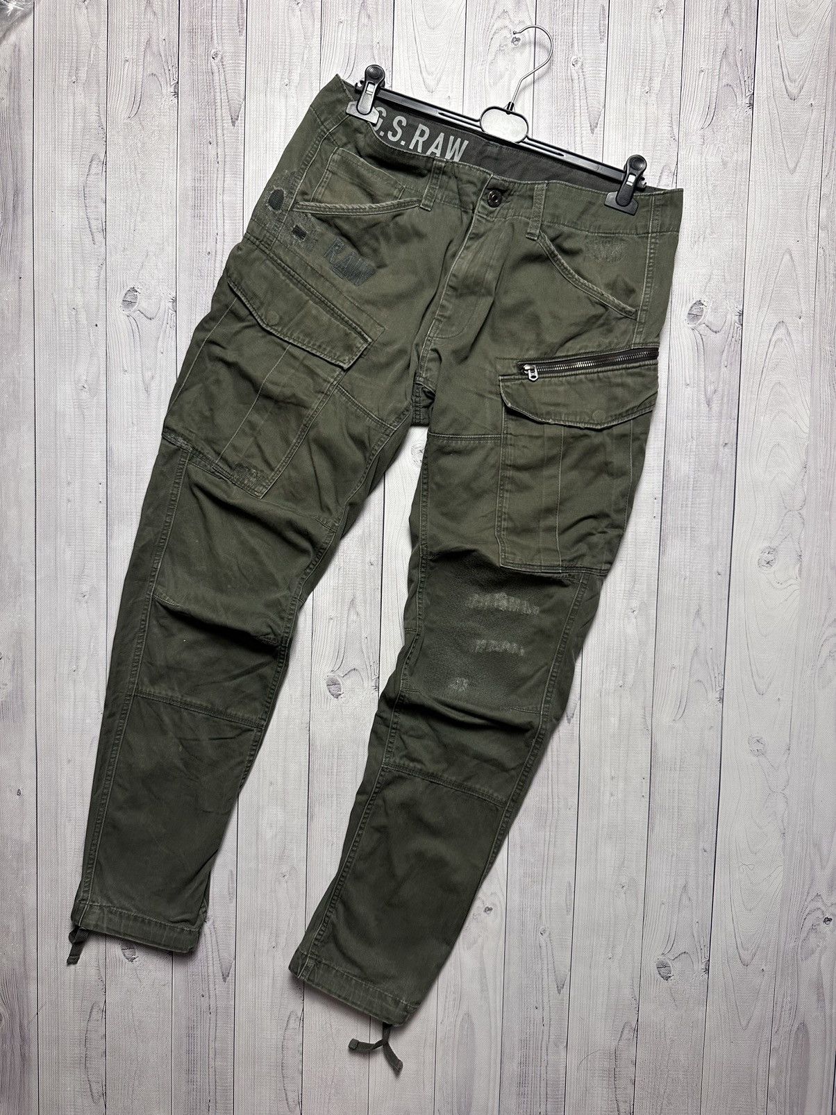 Vintage Cargo pants raw G Star pants pocket distressed
