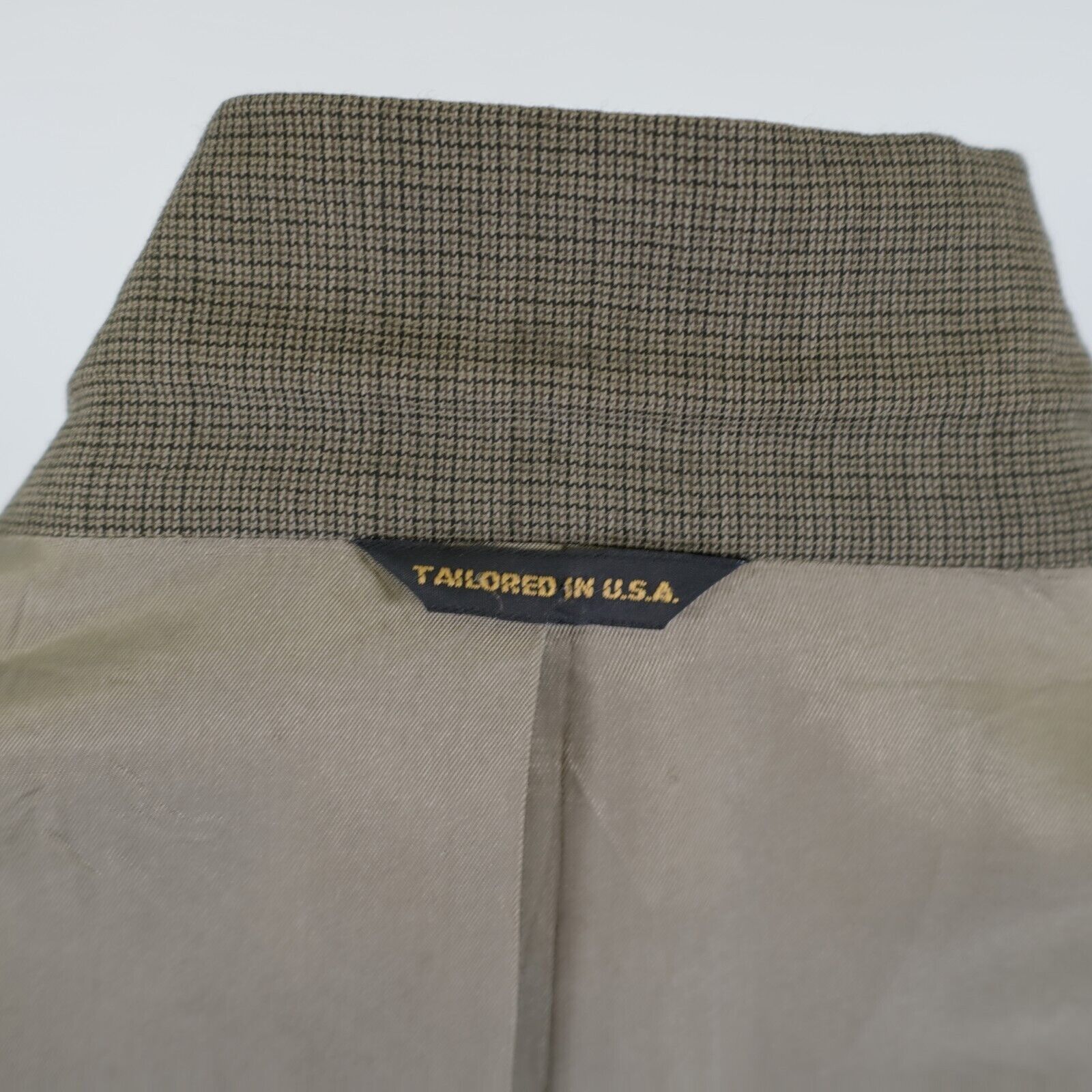 Austin Reed Austin Reed Thick Wool Green Beige Check Sport Coat 46R 3 Bu Size 46R - 12 Thumbnail