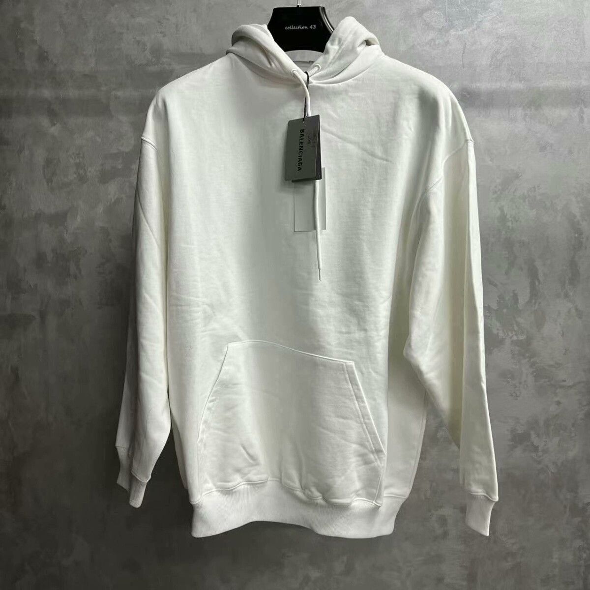 Balenciaga White Soccer Paris Exclusive Zipped Cotton Hoodie | Grailed