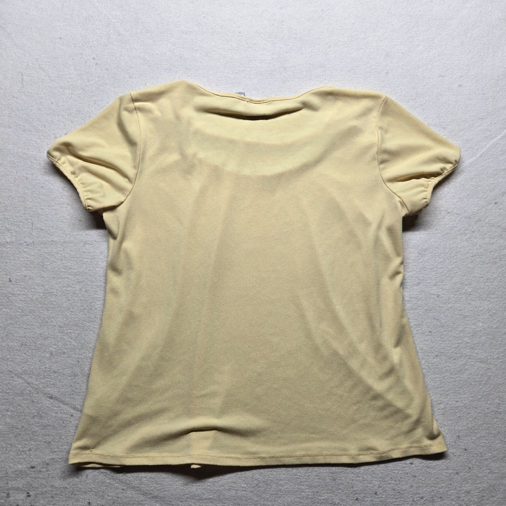 Vintage VINTAGE Kim Rogers Shirt Women Short Sleeve Casual T-Shirt Yellow 90s Fall Crossword Size L / US 10 / IT 46 - 6 Thumbnail