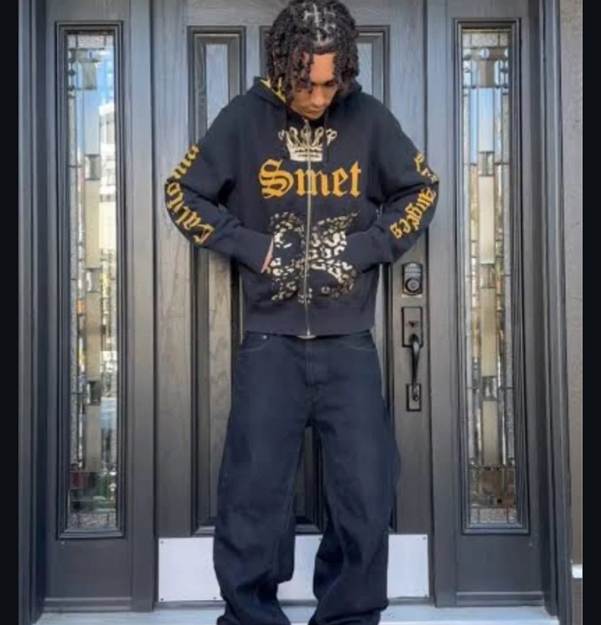 Japanese Brand 2000s Smet Christian Audigier Skull Poem Zip Hoddie y2k Lgb Size US S / EU 44-46 / 1 - 12 Thumbnail