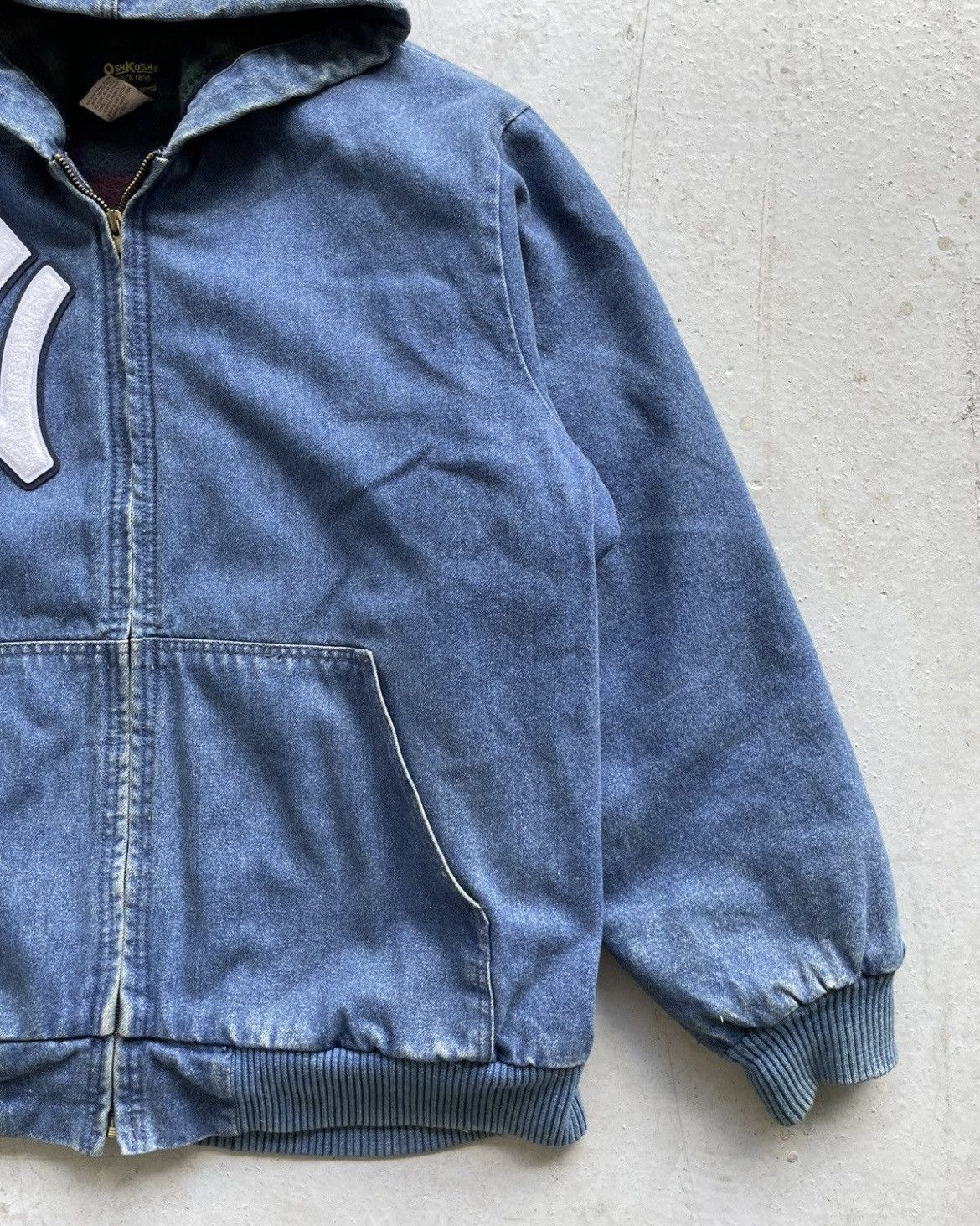 Carhartt × Vintage Vintage Rare 90's Boxy Denim Carhartt Style Work Jacket Size US L / EU 52-54 / 3 - 5 Thumbnail