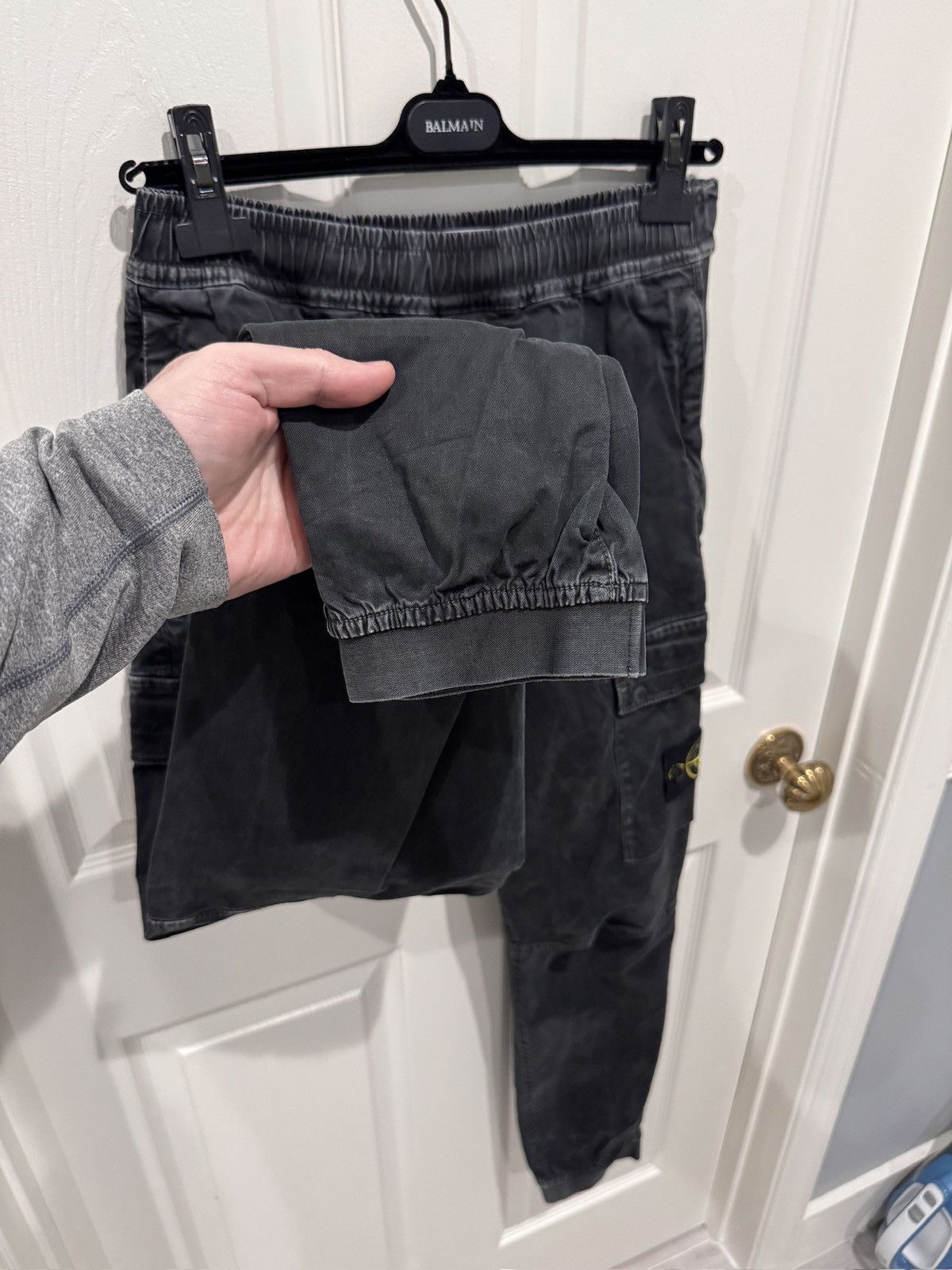 Stone Island Stone Island Black Cargo Pants Type RE-T Sz 28 (fits 28-30) Size US 28 / EU 44 - 6 Thumbnail