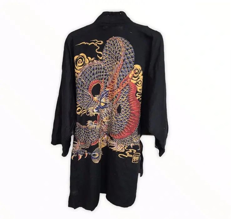 Japanese Traditional Dragon Fullprint Kimono Jacket