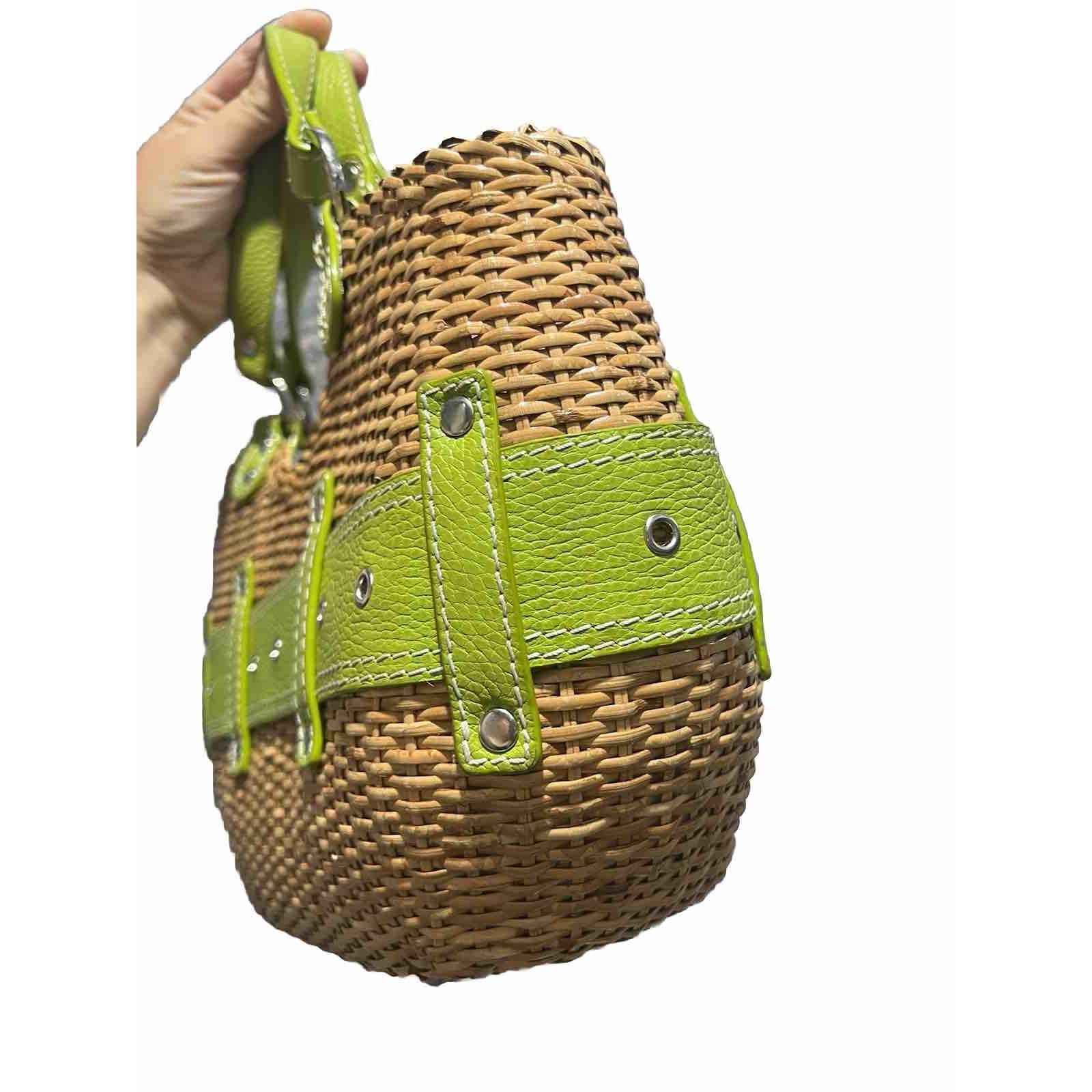 & Other Stories RAFE Leather Trim Bamboo Shoulder Brown Bag B000487 Size ONE SIZE - 7 Thumbnail