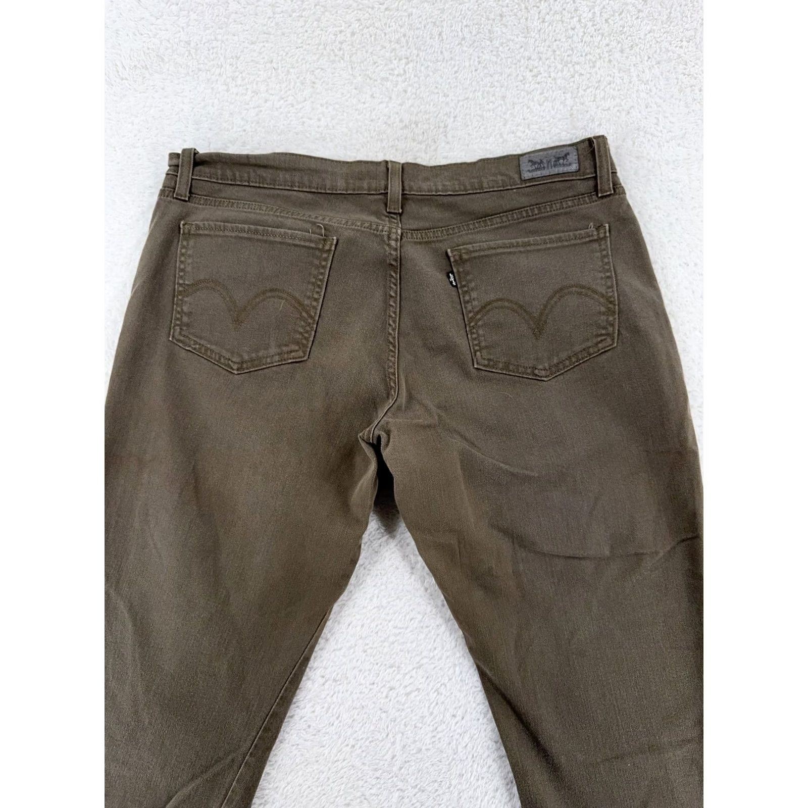 Levi's Levi's Jeans 524 Womens 33 Regular Brown Studded Low Skinny Pants Pockets Stretch Denim 32in Inseam Womens Size 24" / US 00 / IT 34 - 2 Thumbnail