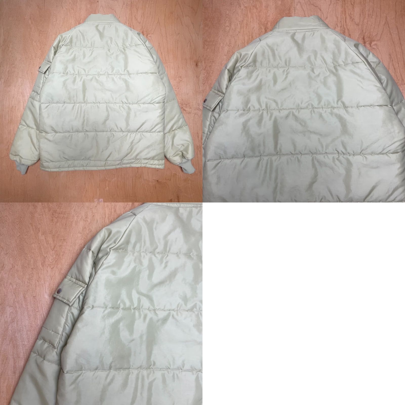 Vintage VINTAGE Trojan Beige Long Sleeve Puffer Jacket Adult XL (Fits 2XL) Full Button & Zip Mens Size US XXL / EU 58 / 5 - 9 Thumbnail