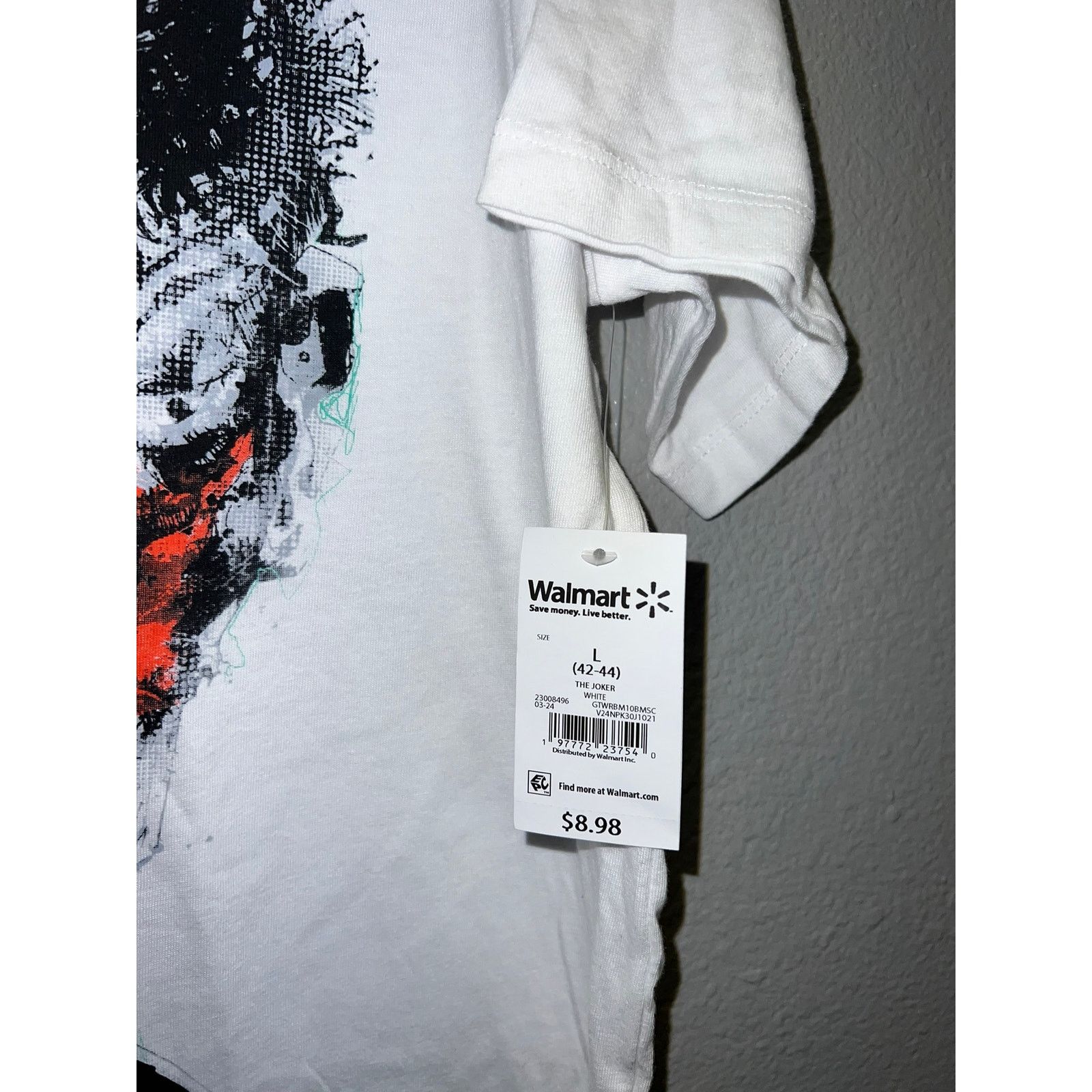 Vintage Batman The Joker Shirt White Graphic Movie Tee NWT XL Size US L / EU 52-54 / 3 - 5 Thumbnail