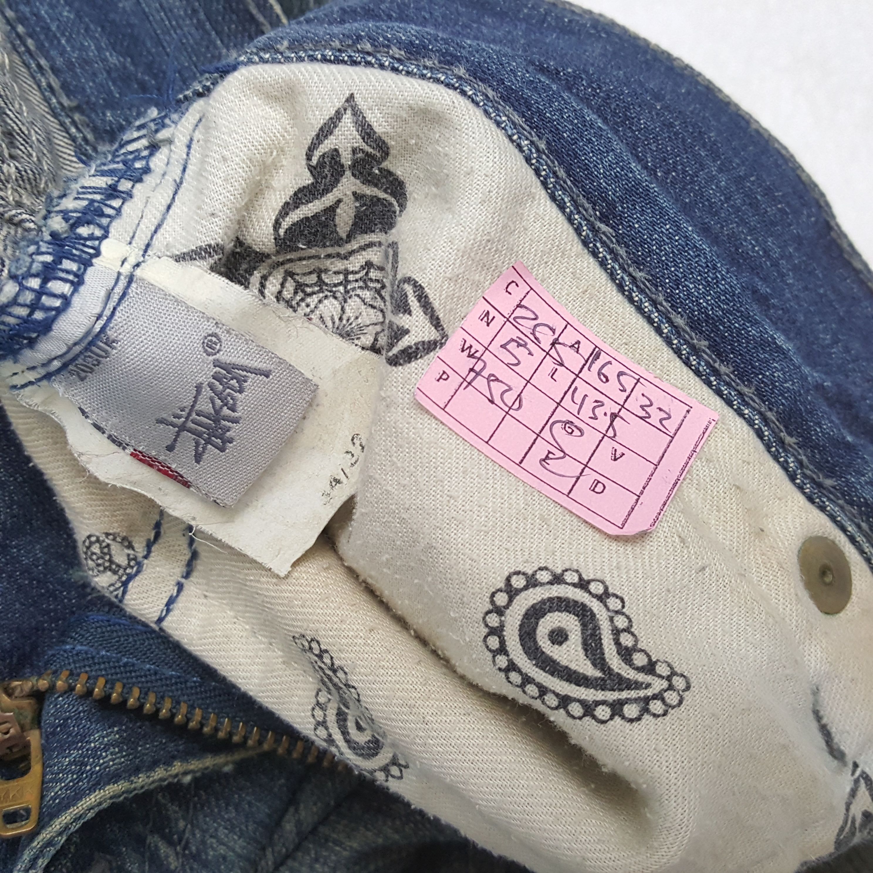 Stussy × Vintage STUSSY Streetwear Skateboard Style Custom Art Jeans Size US 33 - 13 Thumbnail