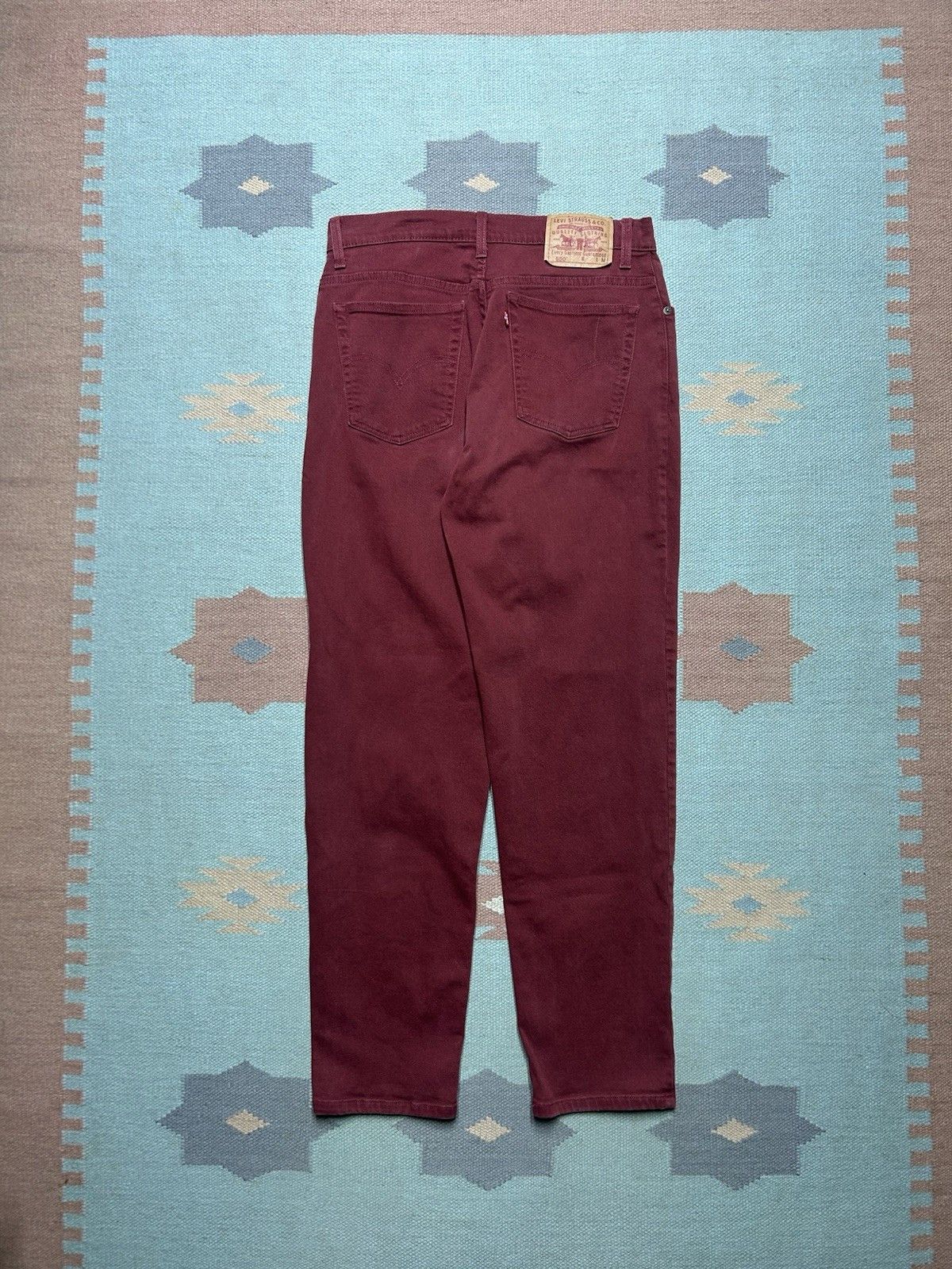 Levi's Vtg Levi’s 550 jeans maroon relaxed tapered womens 12 31x30 Size 31" - 1 Thumbnail