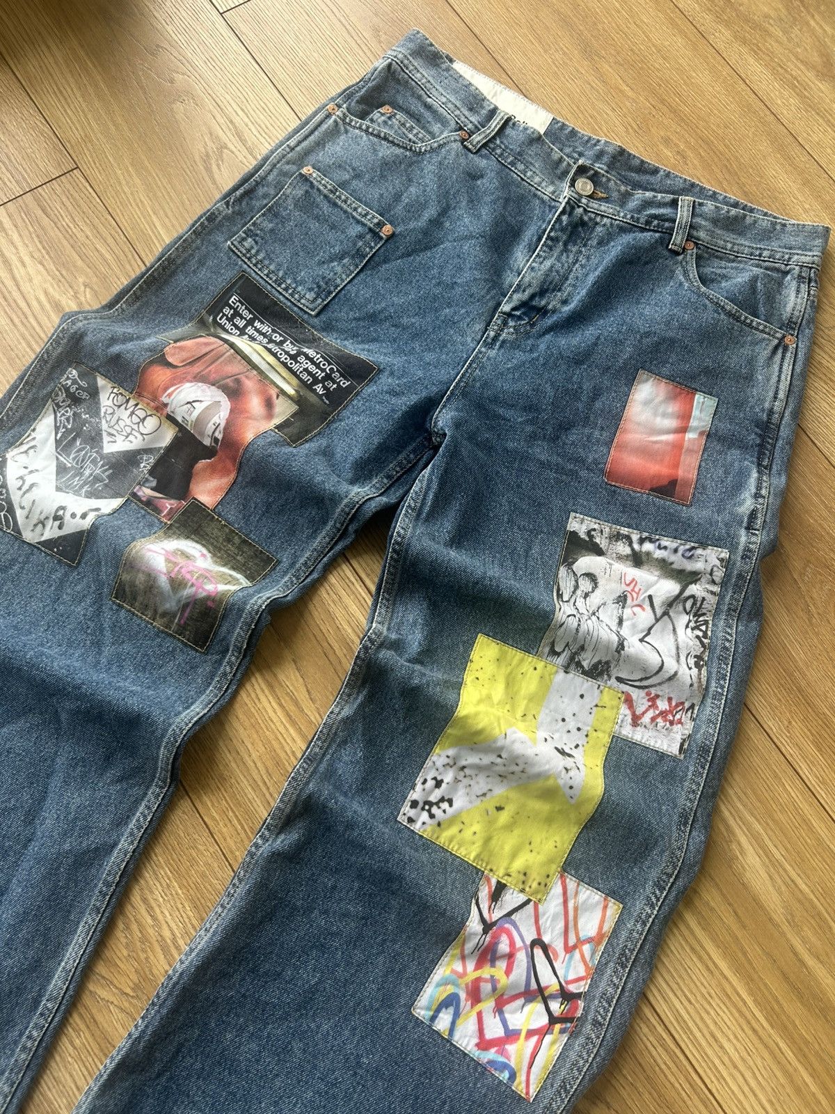 Andersson Bell Andersson bell FILM ARCHIVE WIDE-LEG ARTWORK JEANS Y2K baggy Size US 34 / EU 50 - 2 Thumbnail