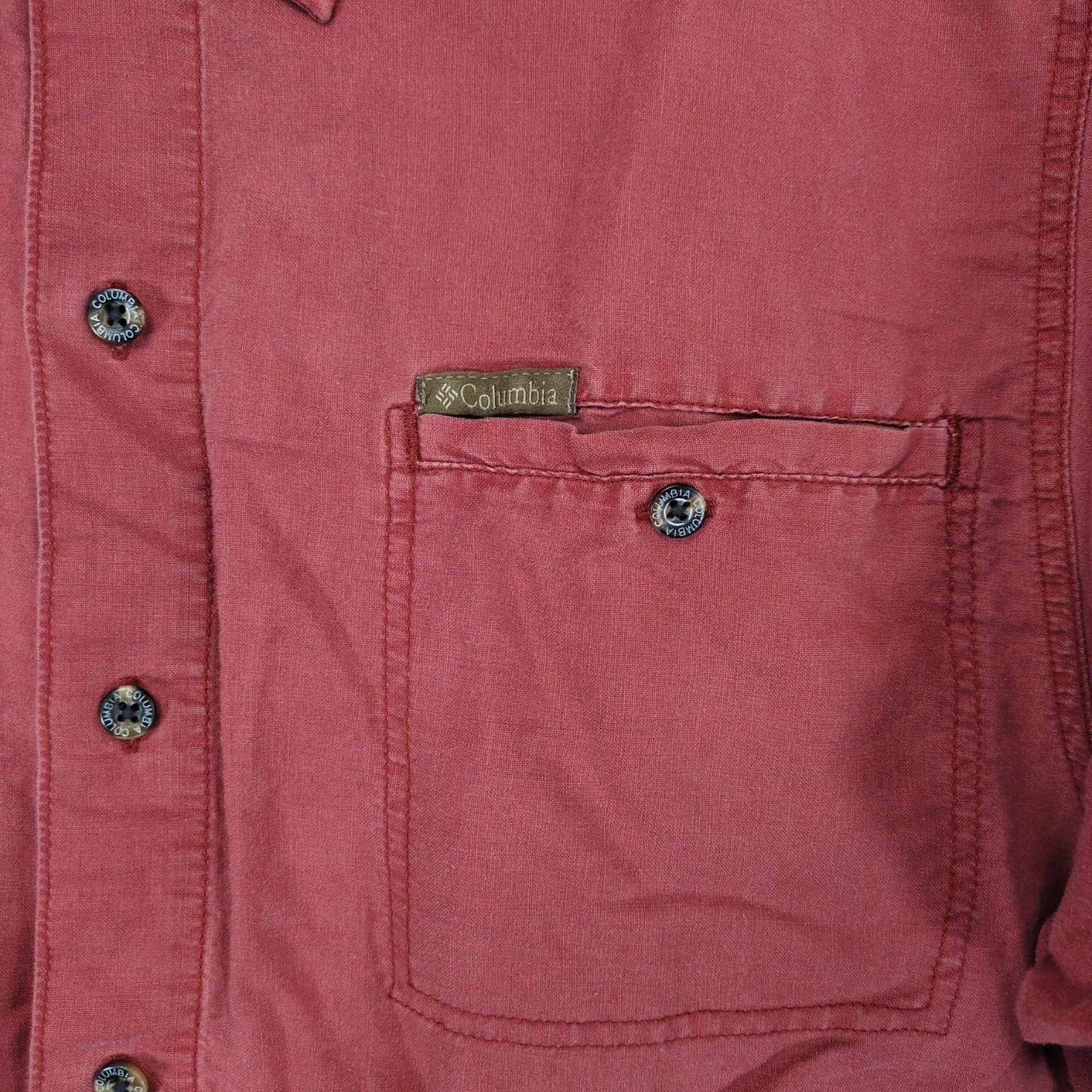 Columbia Columbia Men's XL Red Button Up Short Sleeve Pocket Shirt Size US XL / EU 56 / 4 - 4 Thumbnail