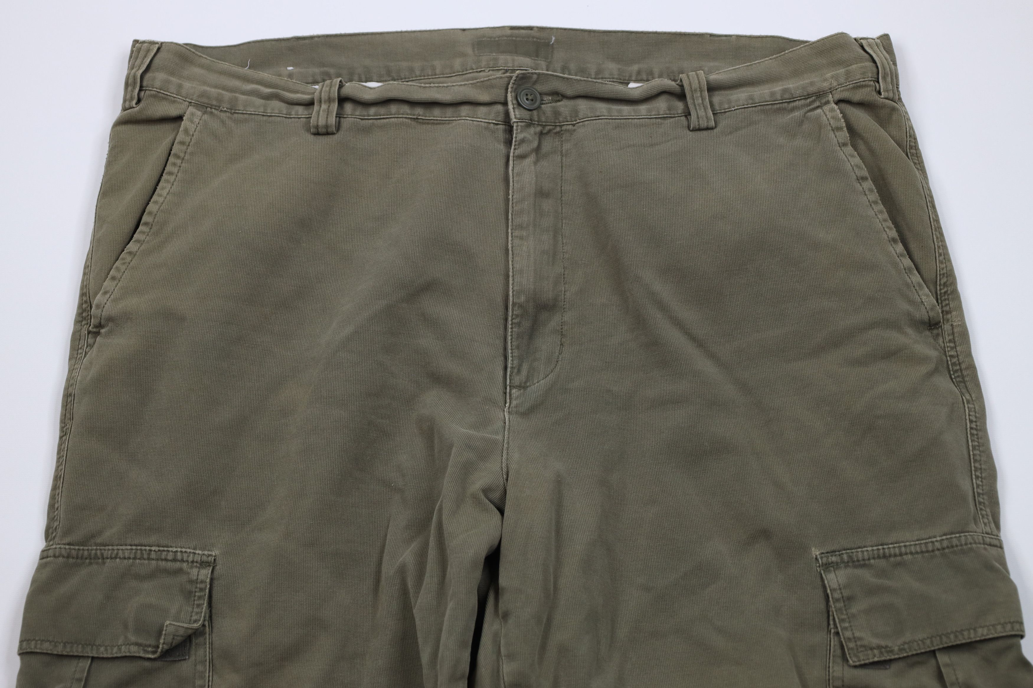 Vintage Vintage 90s Streetwear Baggy Wide Leg Cargo Pants Green Size US 42 / EU 58 - 2 Thumbnail