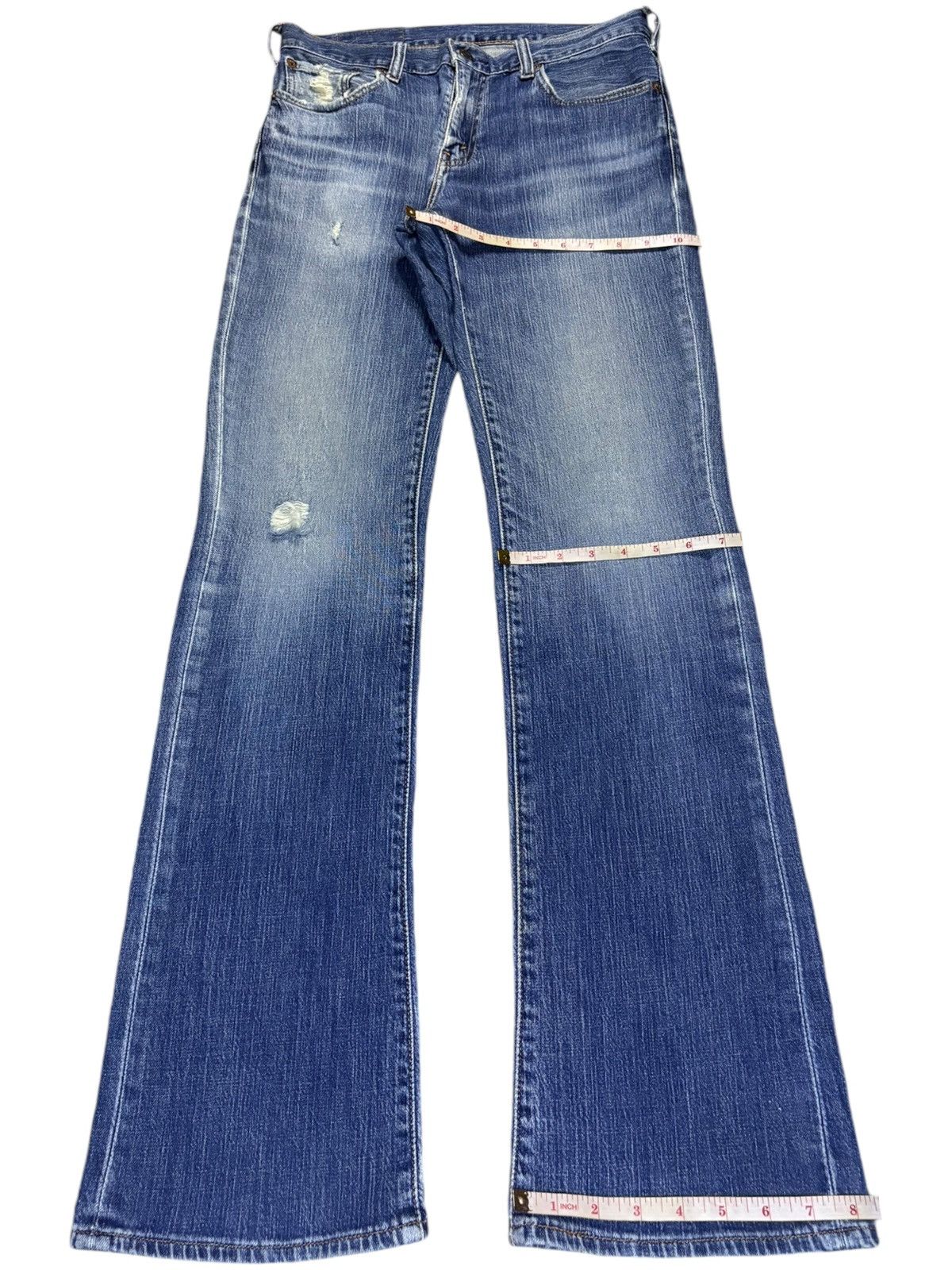 Levi's × Levi's Vintage Clothing Vintage 90s Levis 517 Faded Wash Distressed Flare Jeans Size US 30 / EU 46 - 14 Thumbnail