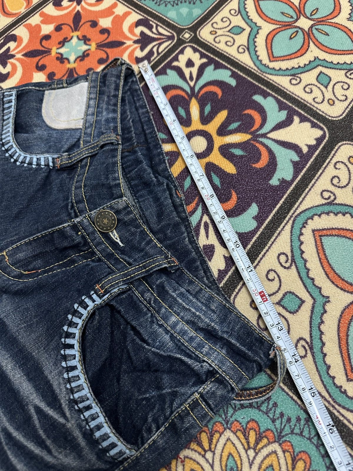 Other No Brand Japanese Claw Mark Style Flare Denim Size US 27 - 13 Thumbnail