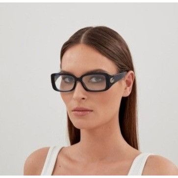 Gucci NEW GUCCI EYEGLASSES GG1406O 001 BLACK WOMEN GUCCI EYEWEAR Size ONE SIZE - 2 Thumbnail