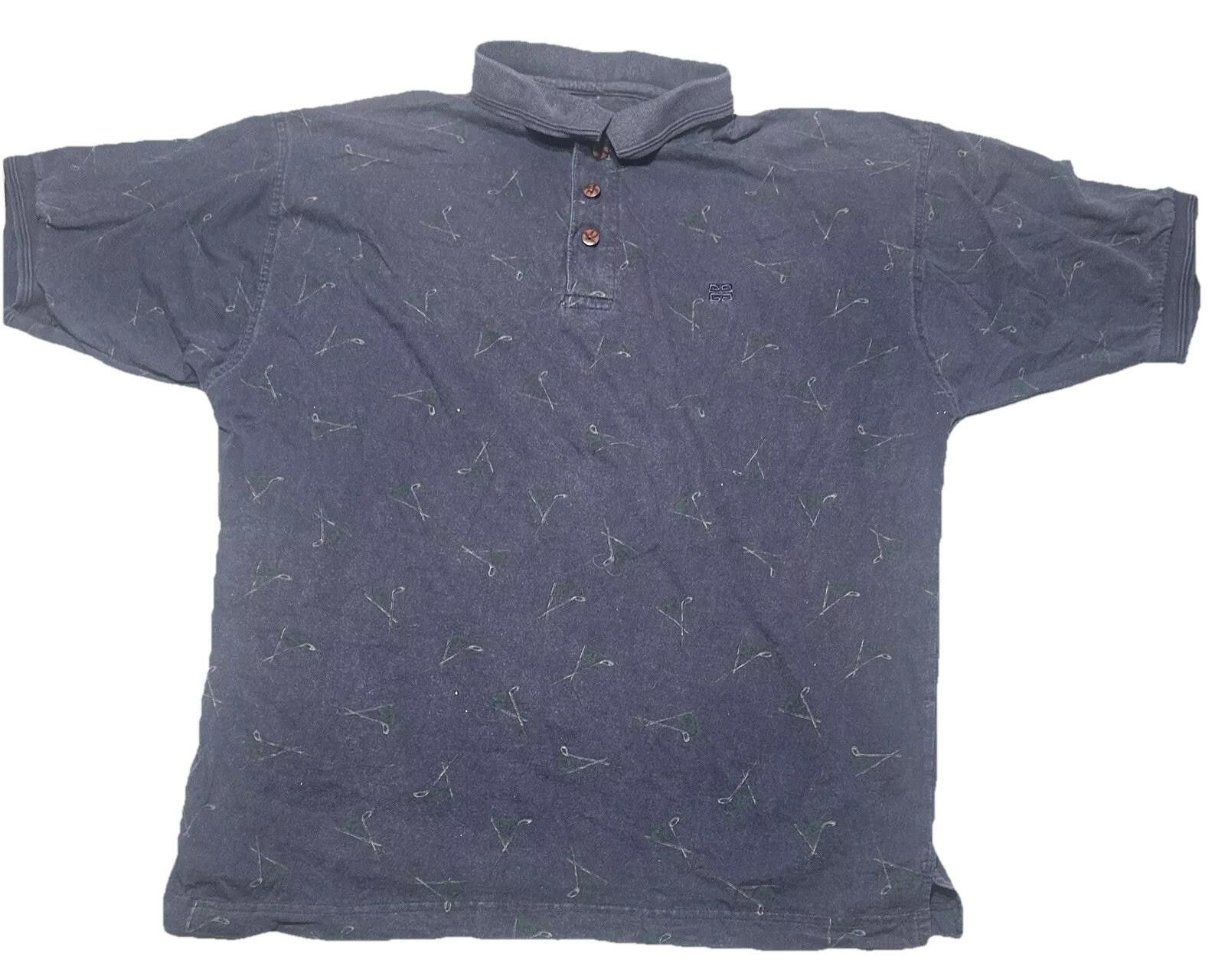 Givenchy Vintage Givenchy Activewear Blue Polo Shirt Mens Large AOP Size US L / EU 52-54 / 3 - 1 Thumbnail