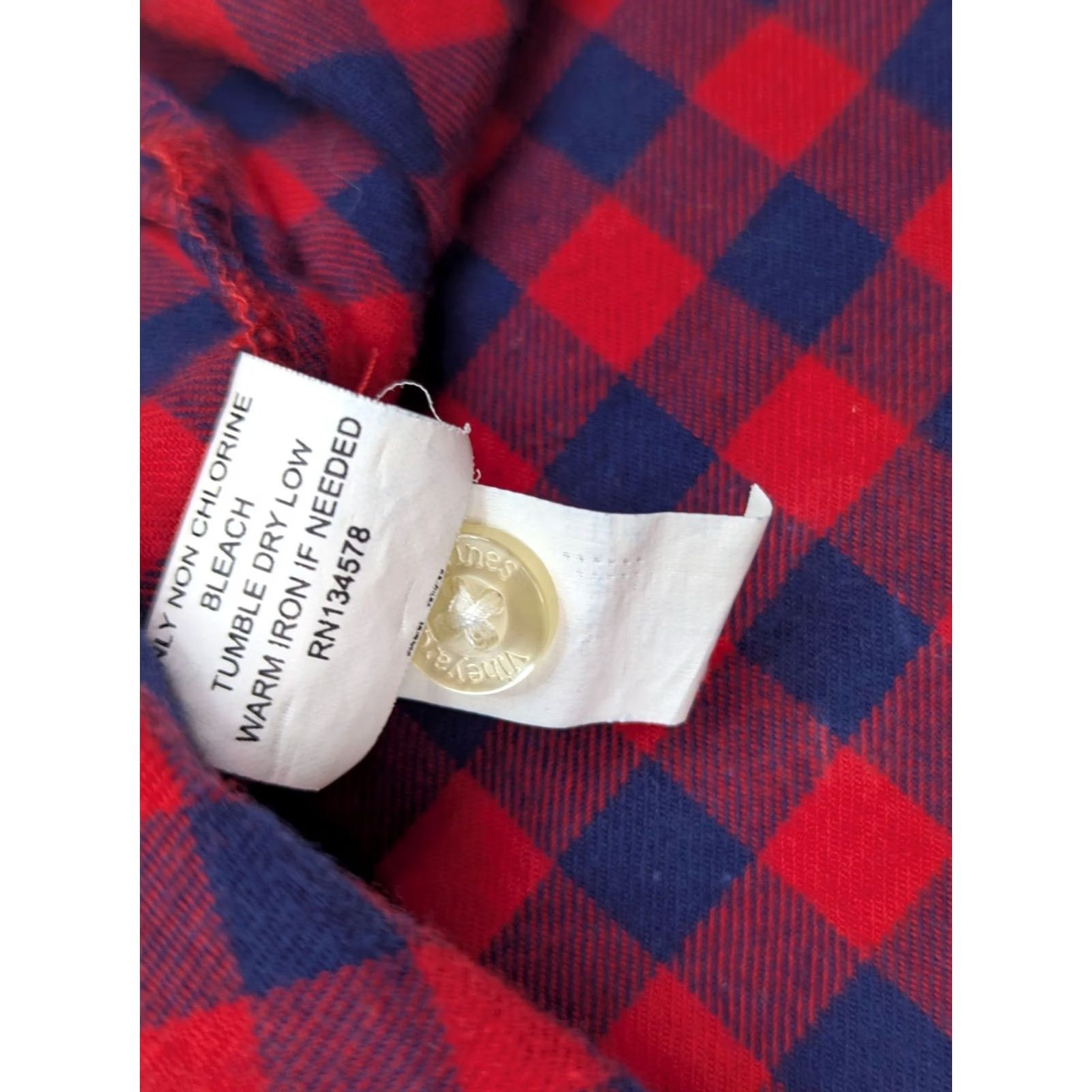 Vineyard Vines Vineyard Vines Button-Up Flannel Shirt Women 10 Red Blue Check Plaid Lightweight Cotton Shirt Size L / US 10 / IT 46 - 4 Thumbnail