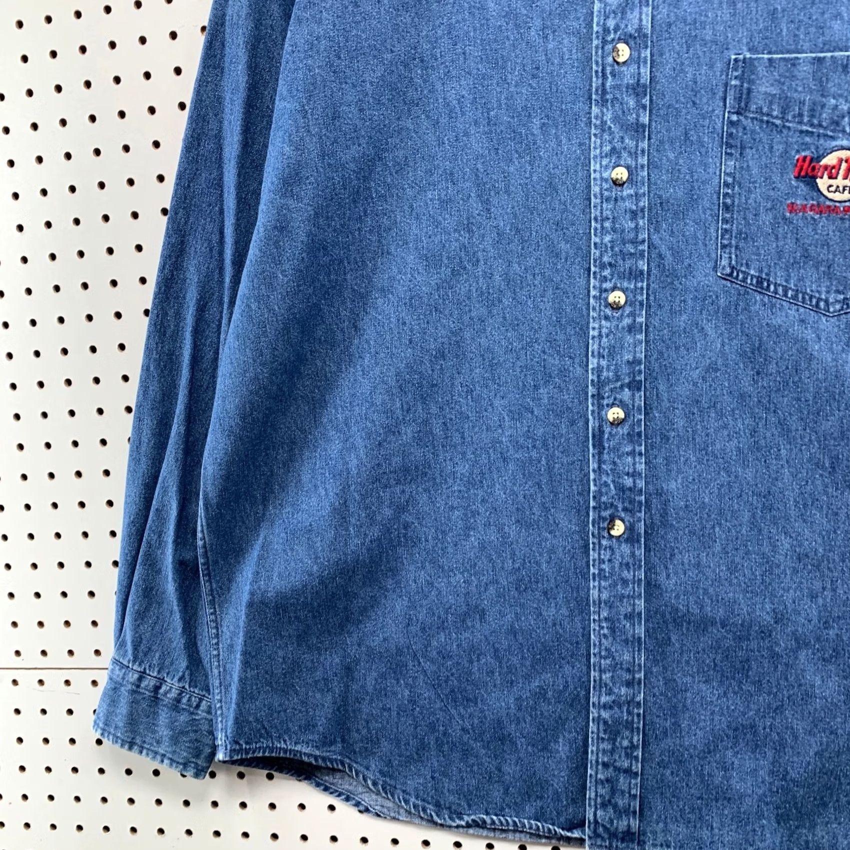 Hard Rock Cafe VINTAGE Hard Rock Cafe Shirt Mens XL Blue Niagara Falls 90s Button Denim Size US XL / EU 56 / 4 - 5 Thumbnail