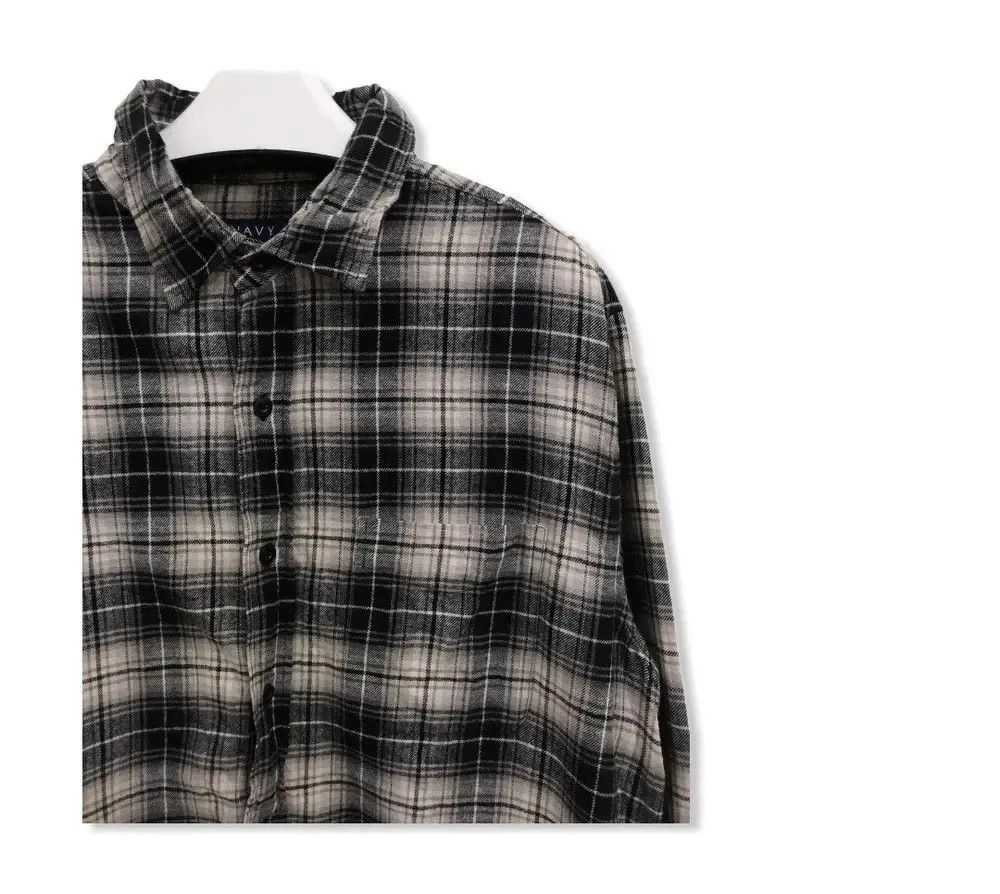 Flannel × Vintage Vintage Navy Plaid Tartan Flannel Shirt 👕 Size US M / EU 48-50 / 2 - 2 Thumbnail