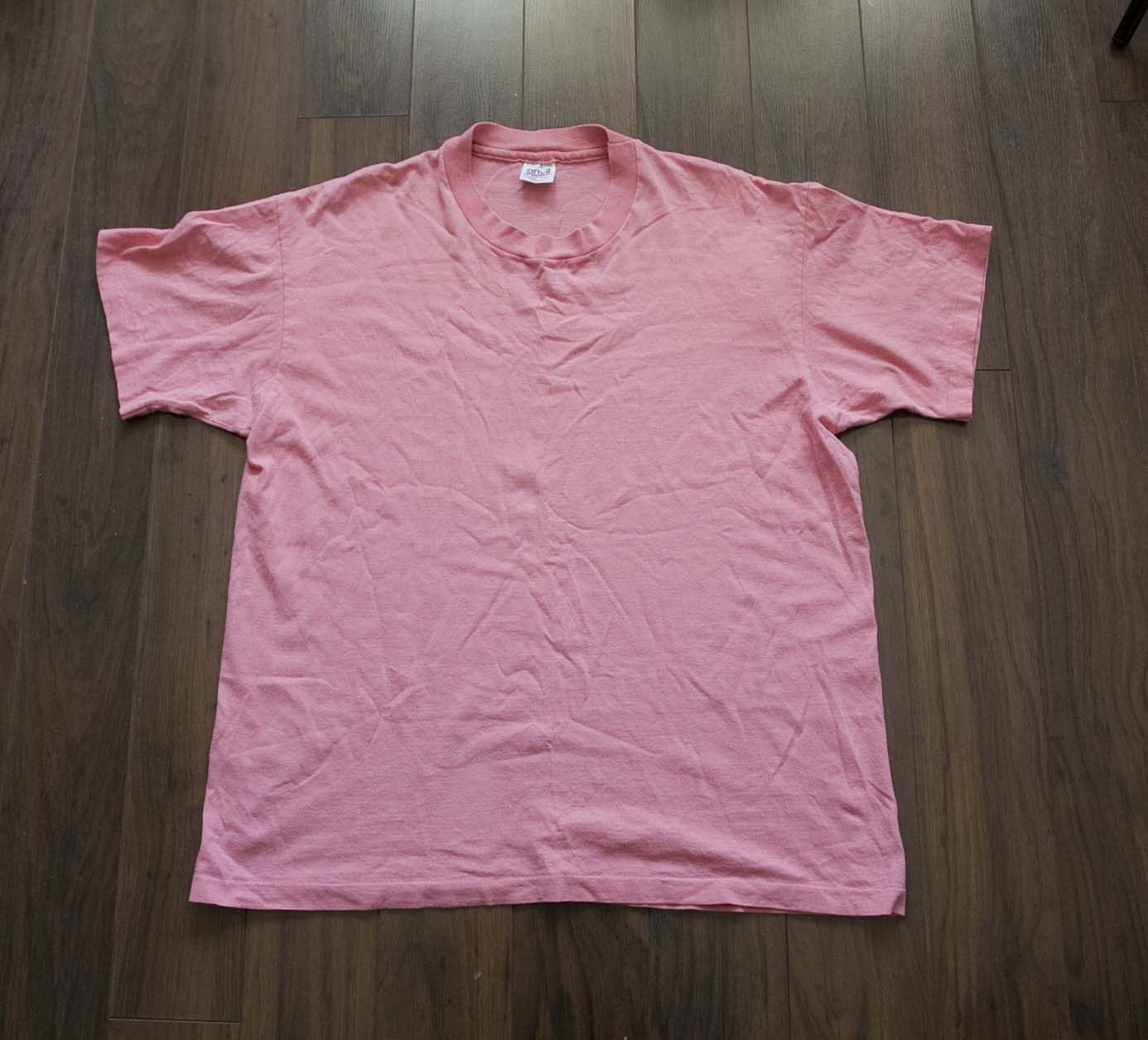 Anvil × Vintage Vtg 90s Anvil Single Stitch T Shirt Size XL Pink Plain Size US XL / EU 56 / 4 - 1 Thumbnail