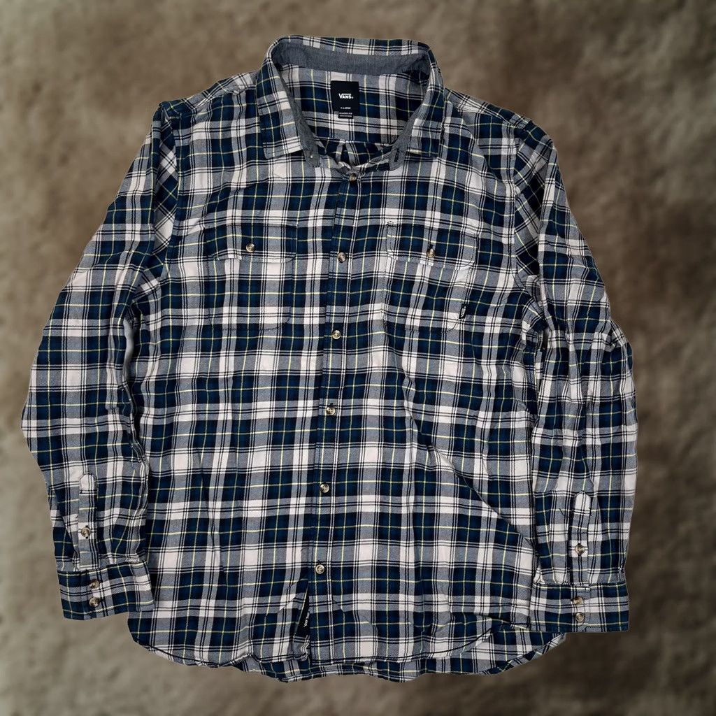 Vans Vans Shirt Mens XL Blue Plaid Classic Flannel Long Sleeve Button Front Casual Size US XL / EU 56 / 4 - 1 Thumbnail