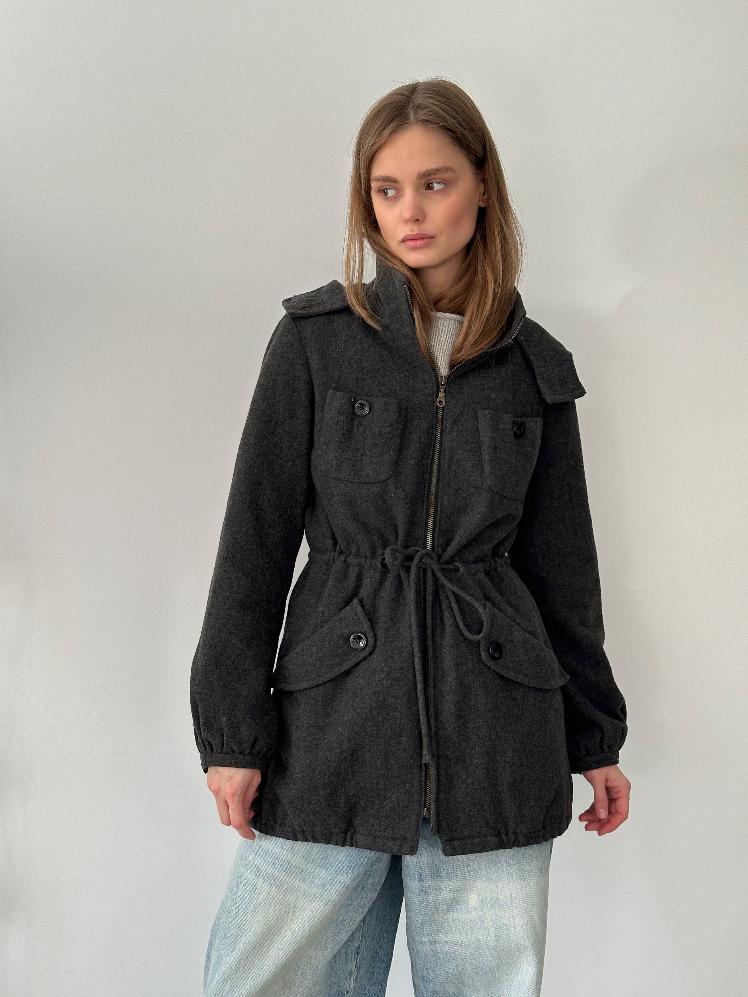 Armani Exchange Armani Exchange Wool Coat Jacket Size S / US 4 / IT 40 - 1 Thumbnail