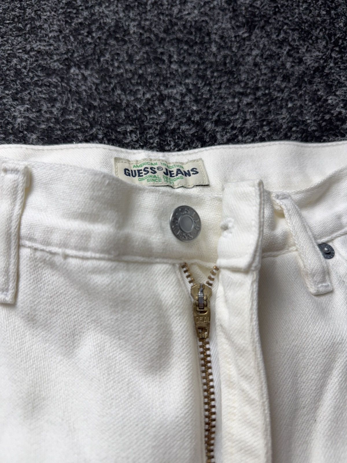 Guess Vintage Retro USA Guess Jeans White Straight Leg Denim Y2K Size US 32 / EU 48 - 12 Thumbnail
