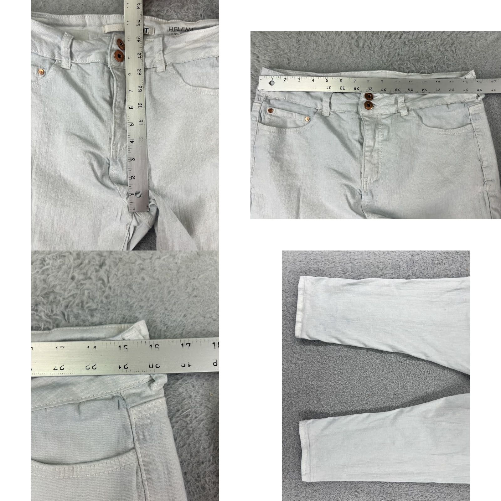 Vintage !IT Jeans Womens 14 Blue Denim Capri High Rise Skinny Cotton Blend Size 36" / US 14 / IT 50 - 9 Thumbnail