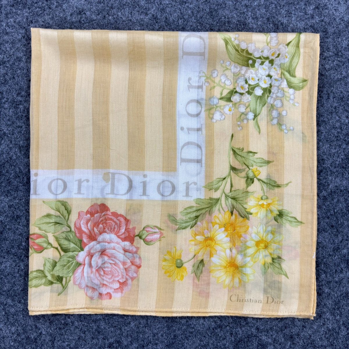 Christian Dior Monsieur × Vintage Handkerchief # E049 # Bandana # Neckerchief Size ONE SIZE - 7 Thumbnail