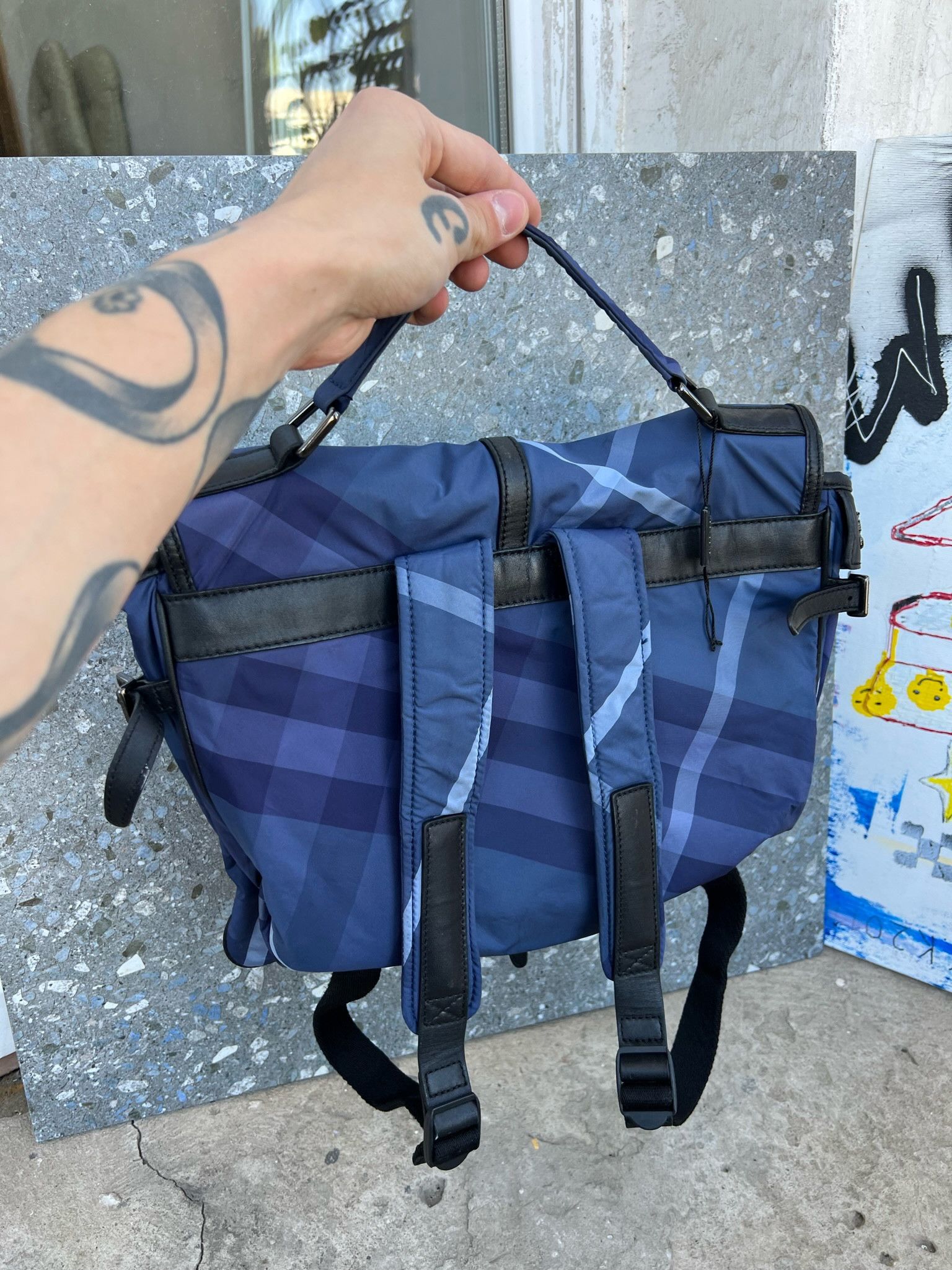 Burberry × Vintage Authentic Burberry Nova Check Backpack Size ONE SIZE - 6 Thumbnail